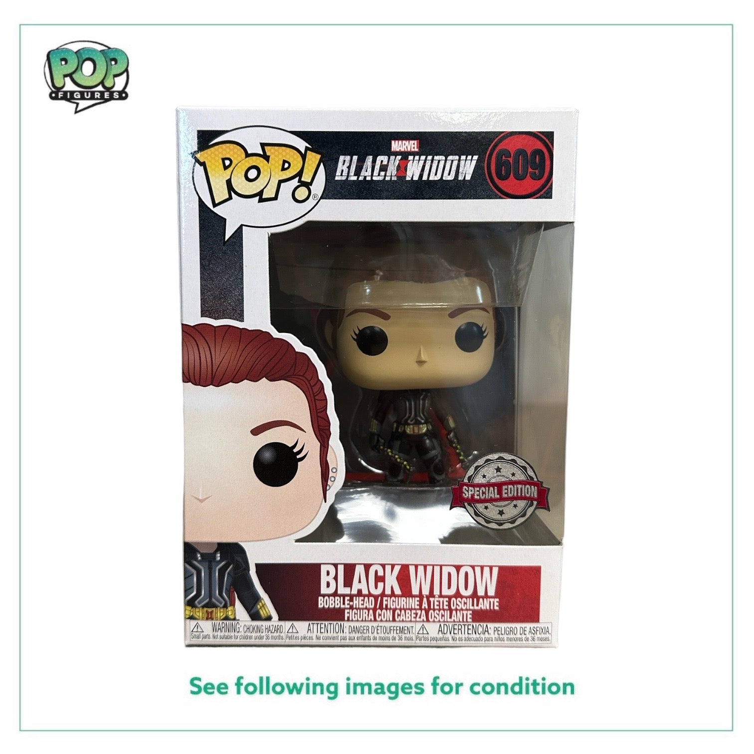 Black Widow #609 (Gray) Funko Pop! - Black Widow - Special Edition - Condition 8.75/10