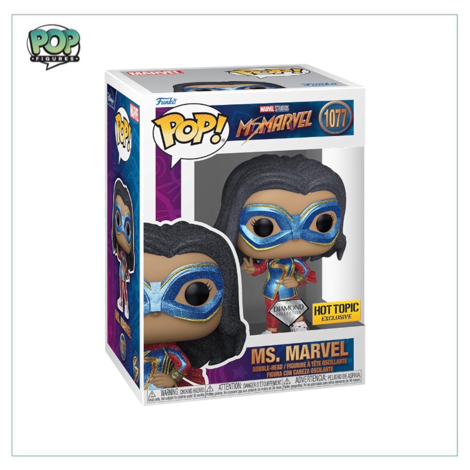 Ms. Marvel #1077 (Diamond Collection) Funko Pop! - Ms. Marvel - Hot Topic Exclusive