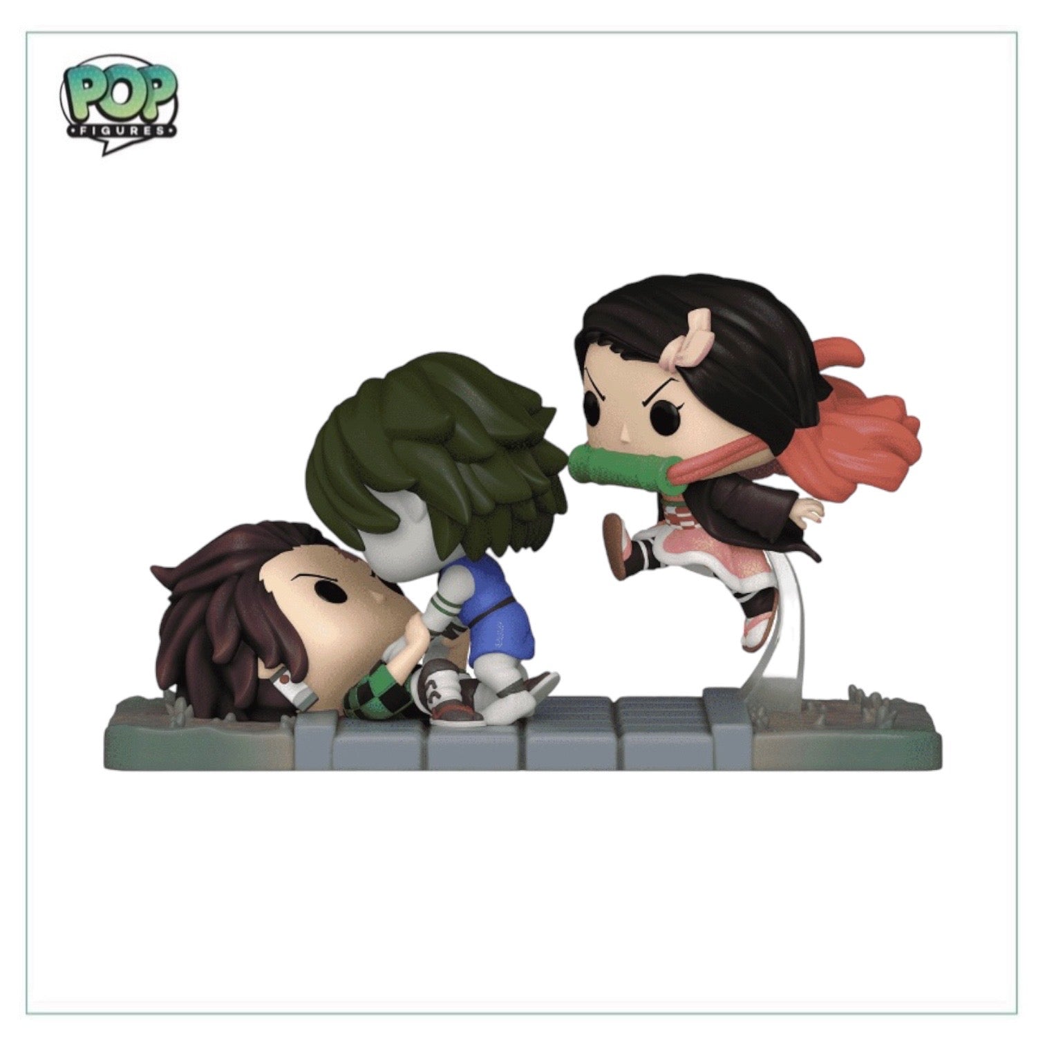 Tanjiro & Nezuko Vs. Temple Demon #1419 Funko Pop Moment! - Demon Slayer - Hot Topic Exclusive - Condition 8/10