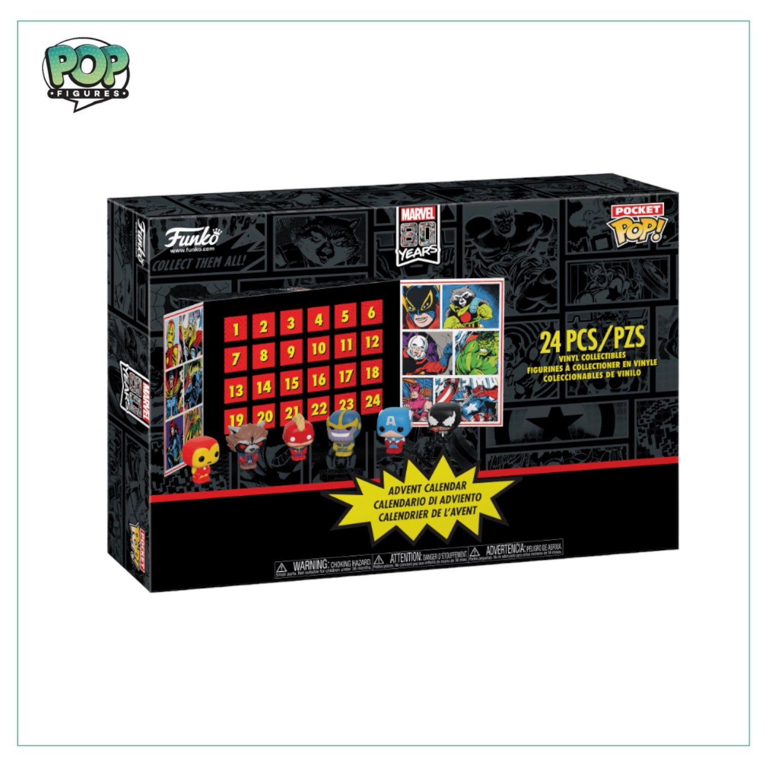 Marvel 80th Years 24 Piece Advent Funko Calendar