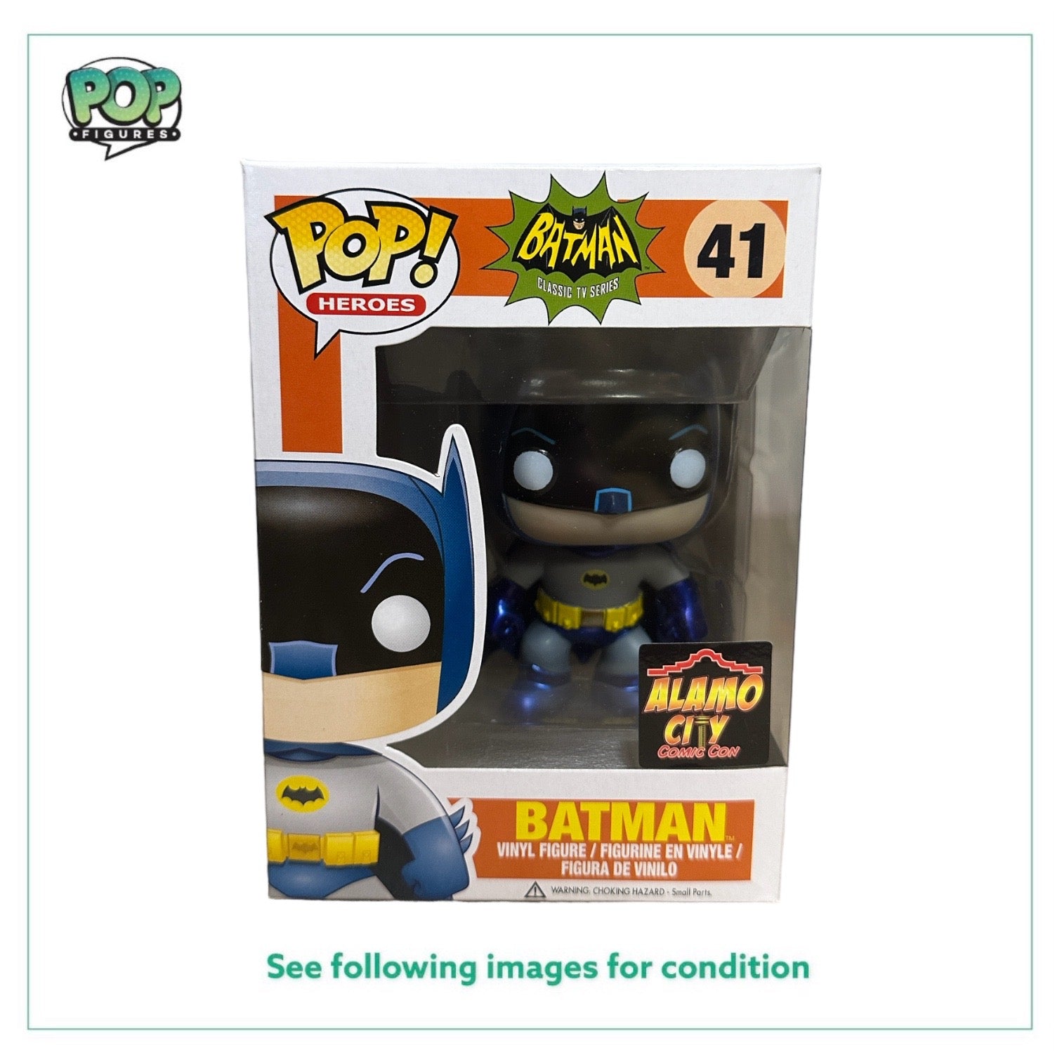 Batman #41 (Metallic) Funko Pop! - Batman Classic TV Series - Alamo City Comic Con 2013 Exclusive - Condition 6.5/10