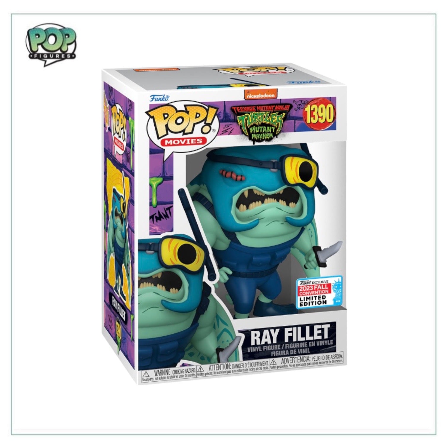 Ray Fillet #1390 Funko Pop! - Teenage Mutant Ninja Turtles Mutant Mayhem - NYCC 2023 Shared Exclusive