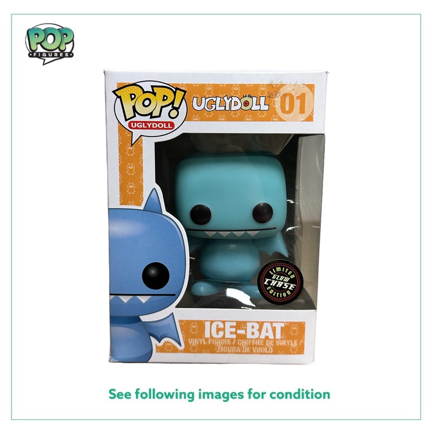 Ice Bat #01 (Glow Chase) Funko Pop! - Uglydoll - 2011 Pop! - Condition 8/10