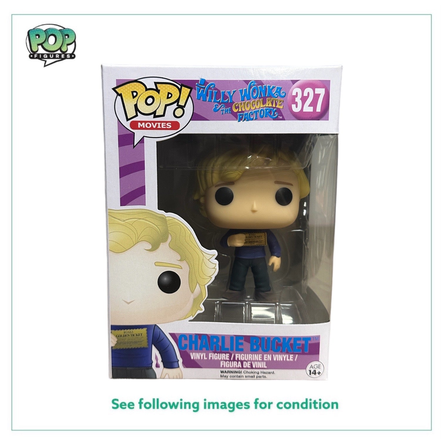 Charlie Bucket #327 Funko Pop! - Willy Wonka & The Chocolate Factory - 2016 Pop! - Condition 8.75/10