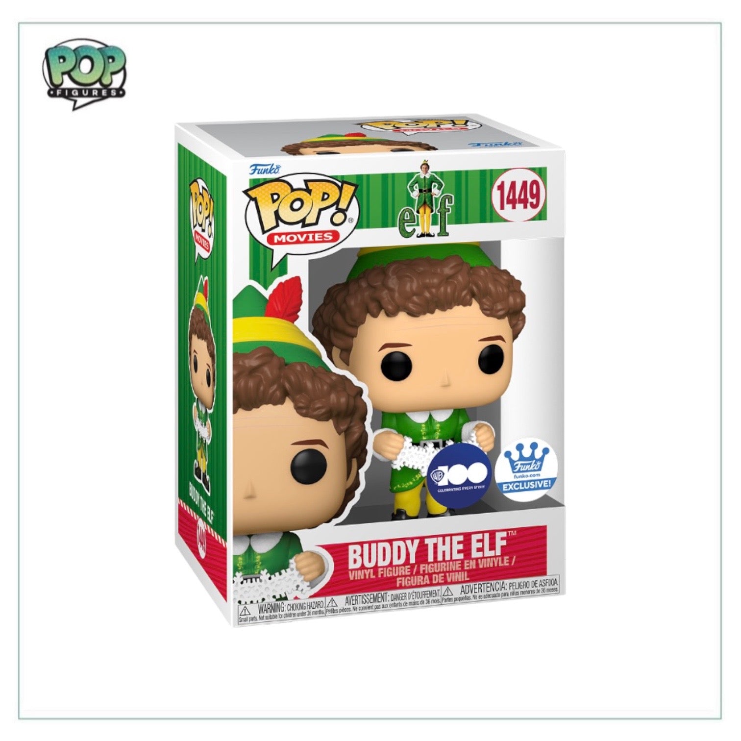 Buddy The Elf #1449 (w/ Snowflakes) Funko Pop! - Elf - Funko Shop Exclusive