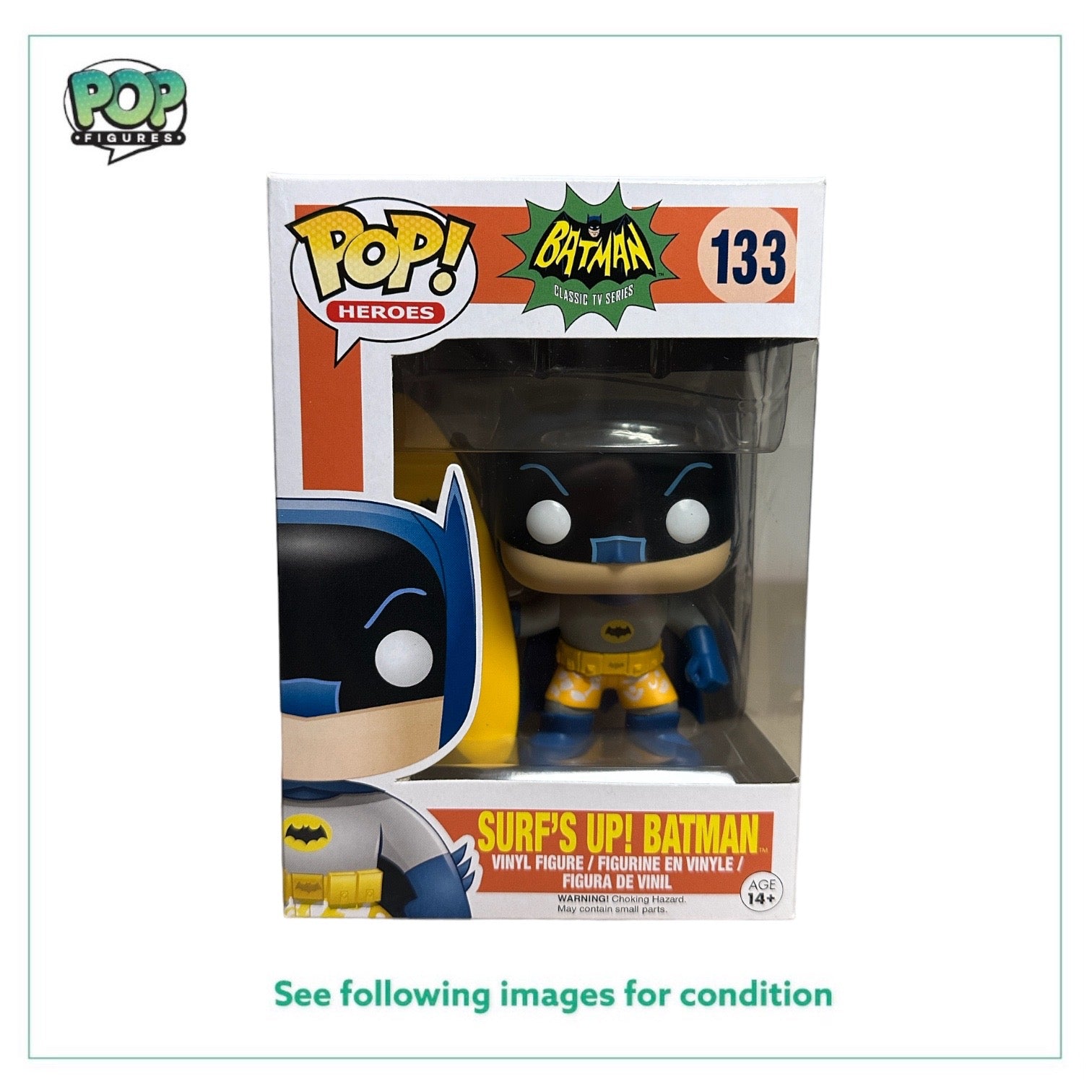 Surf's Up! Batman #133 Funko Pop! - Batman Classic TV Series - 2016 Pop! - Condition 8.75/10