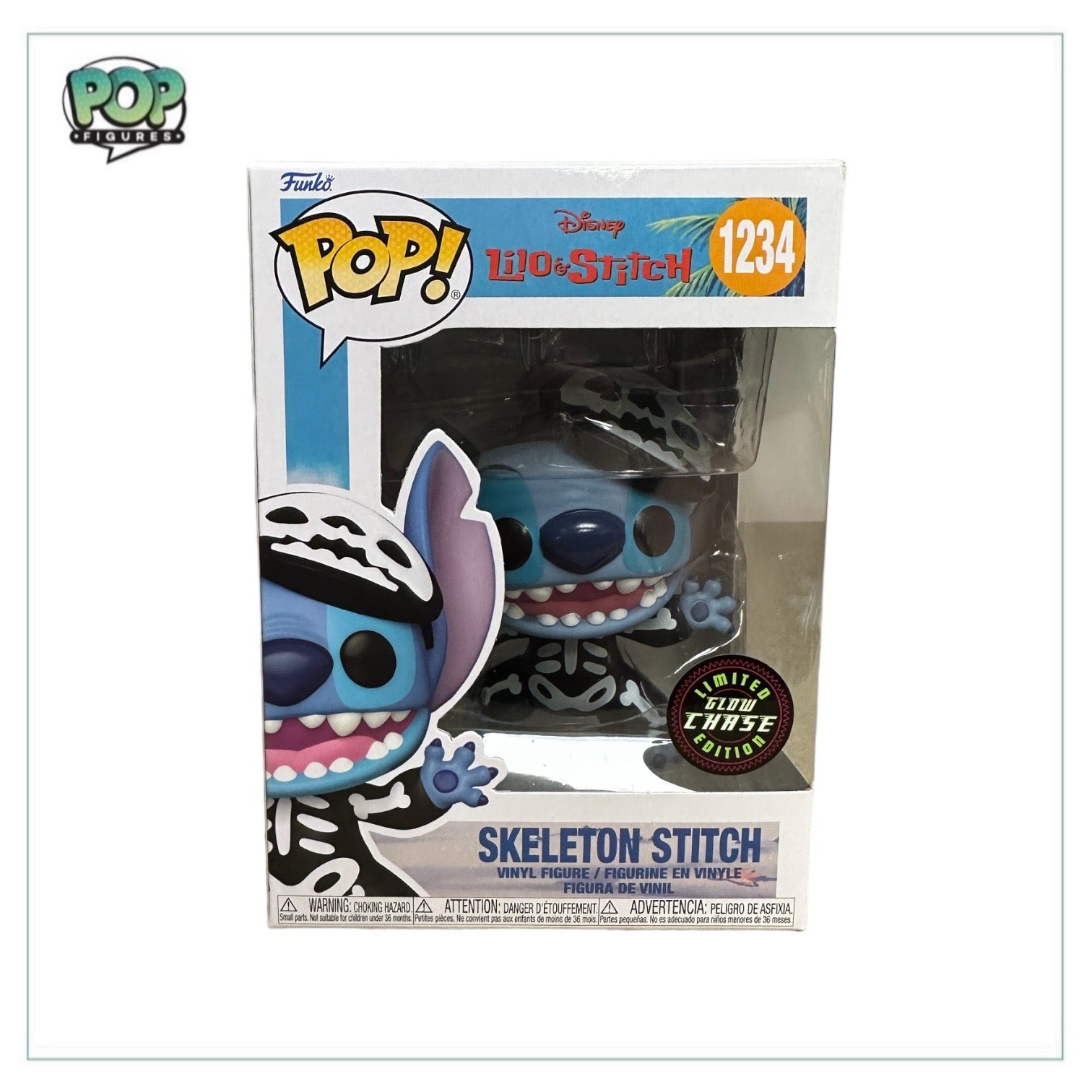 Skeleton Stitch #1234 (Glow Chase) Funko Pop! - Lilo & Stitch