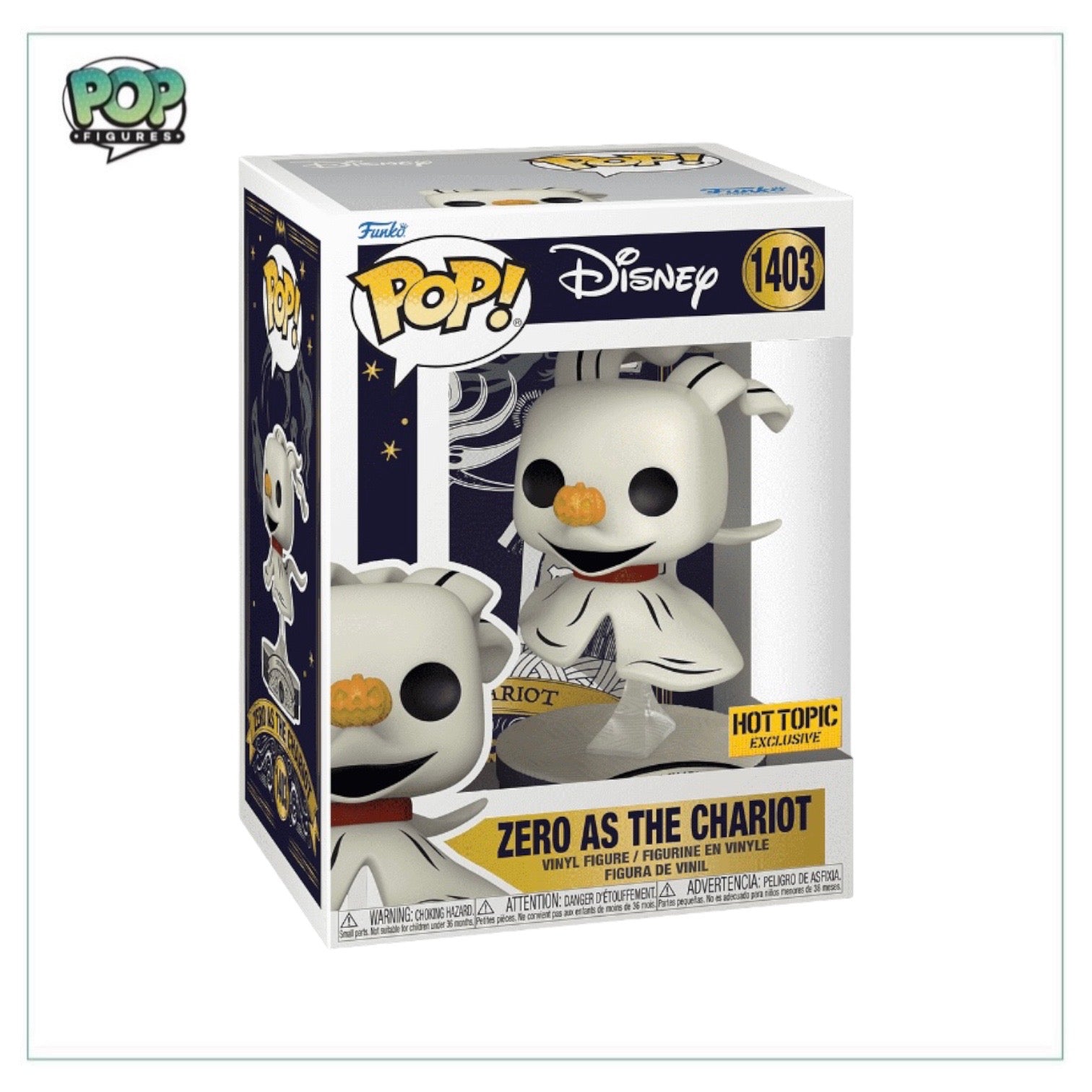 Zero as The Chariot #1403 Funko Pop! - The Nightmare Before Christmas - Hot Topic Exclusive