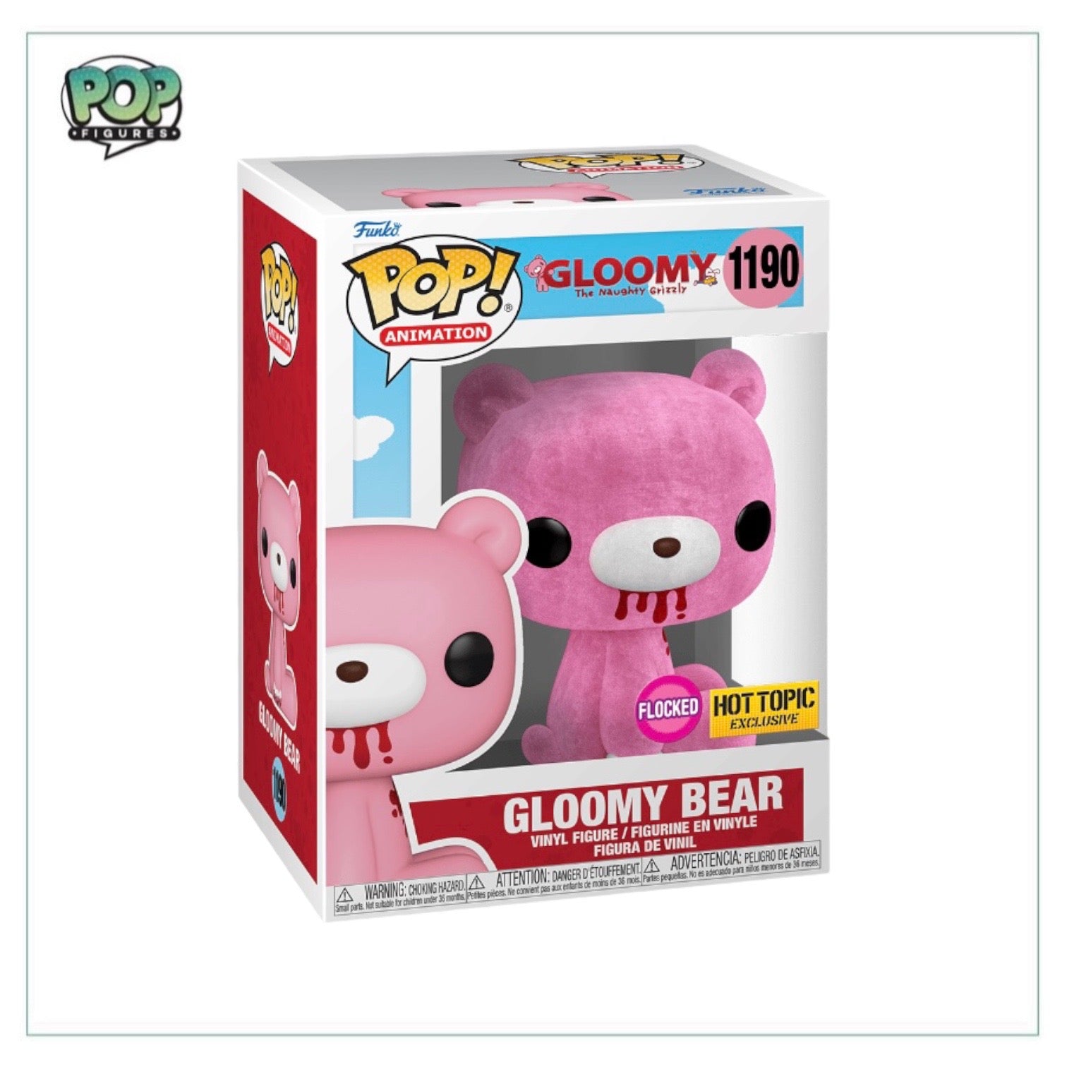 Gloomy Bear #1190 (Flocked) Funko Pop! - Gloomy The Naughty Grizzly - Hot Topic Exclusive