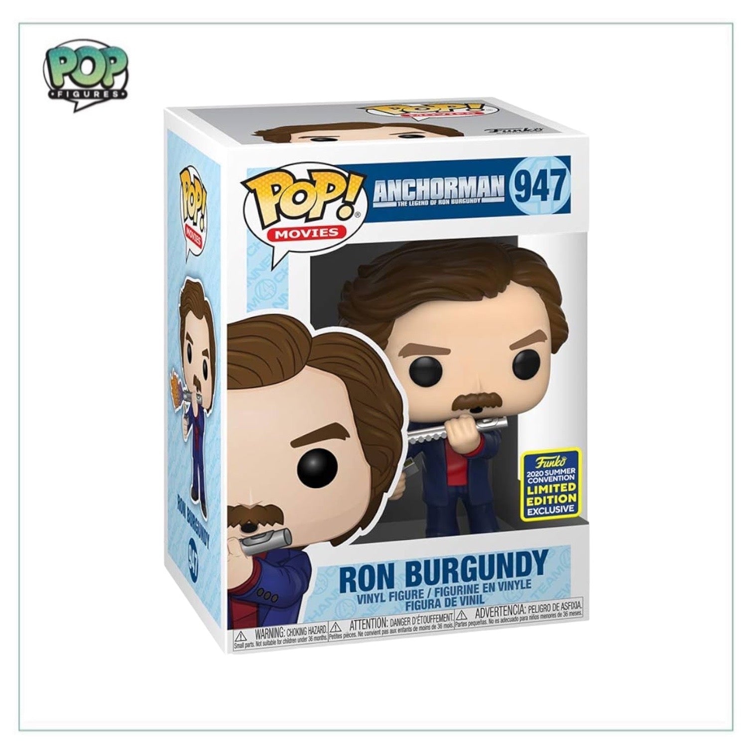 Ron Burgundy #947 (Jazz Flute) Funko Pop! - Anchorman: The Legend of Ron Burgundy - SDCC 2020 Shared Exclusive