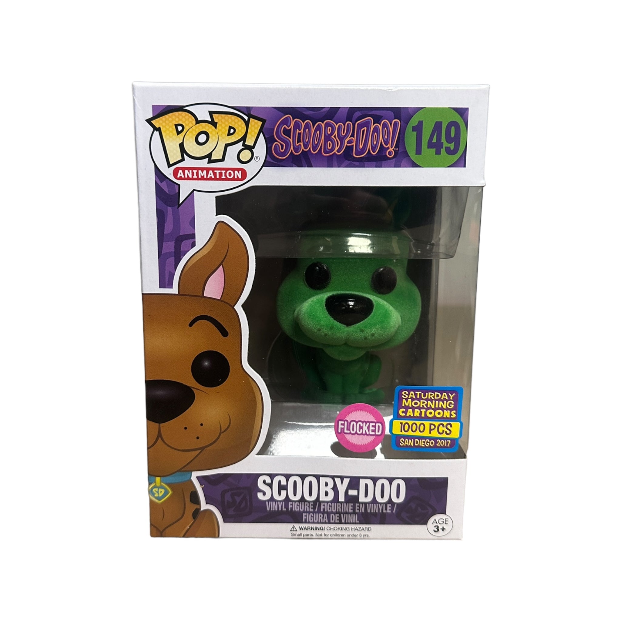 Scooby-Doo #149 (Green Flocked) Funko Pop! - Scooby-Doo! - SDCC 2017 Saturday Morning Cartoons Exclusive LE1000 Pcs - Condition 8.5/10