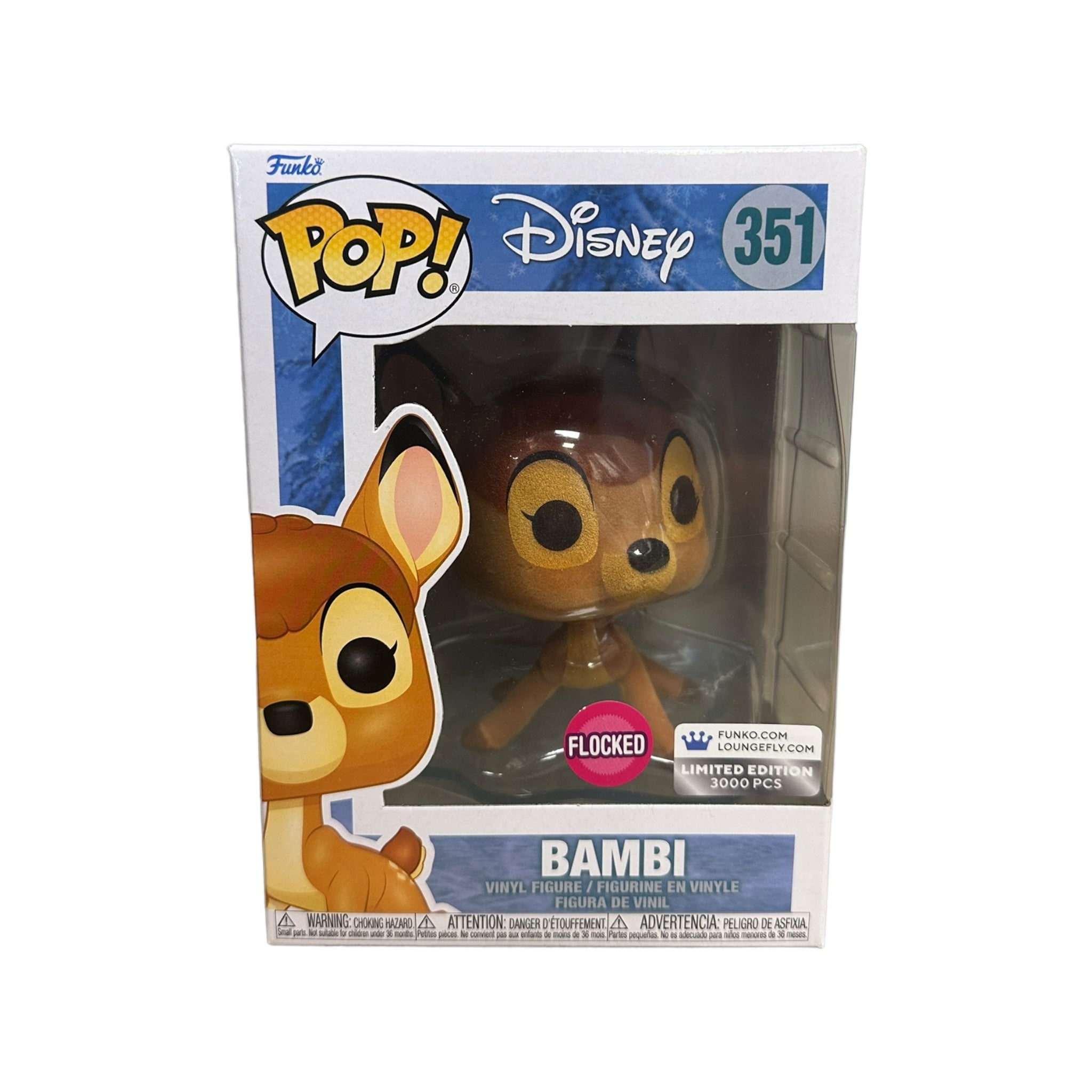 Bambi #351 (Flocked) Funko Pop & Loungefly Bag Bundle! - Disney - Funko x Loungefly Exclusive LE3000 Pcs - Pop Condition 8/10