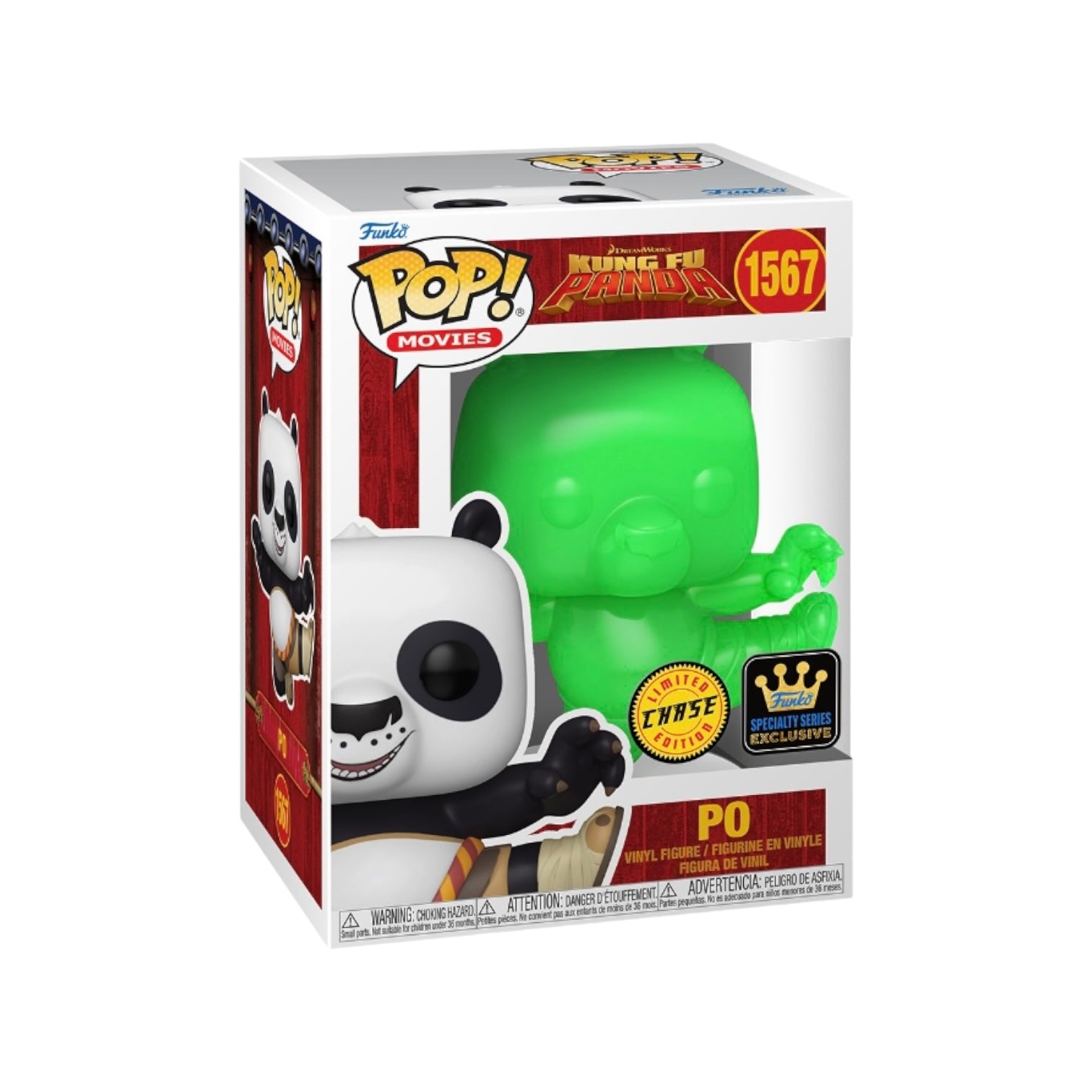 Po #1567 (Flying Kick)(Green Chase) Funko Pop! - Kung Fu Panda - Speciality Series