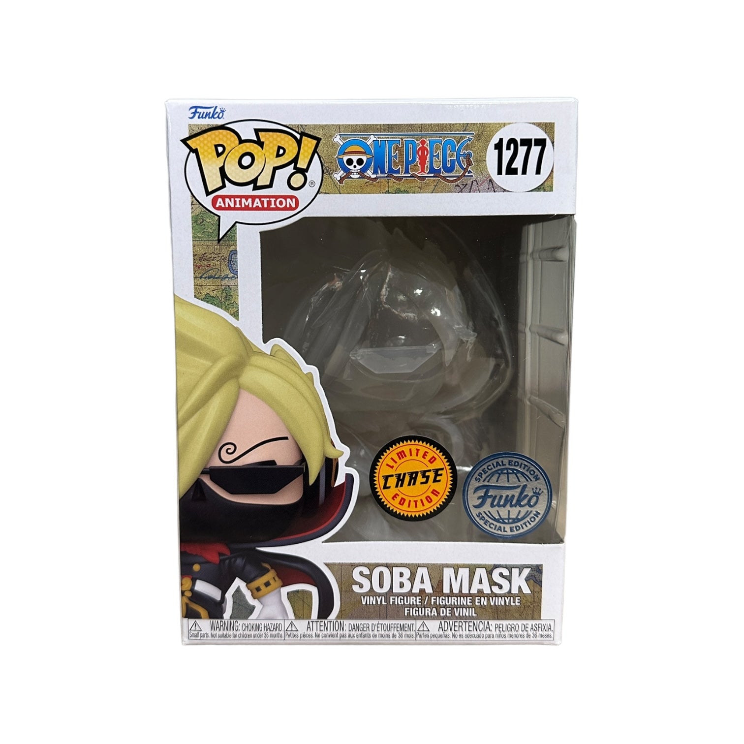 Soba Mask #1277 (Translucent Chase) Funko Pop! - One Piece - Special Edition - Condition 8/10