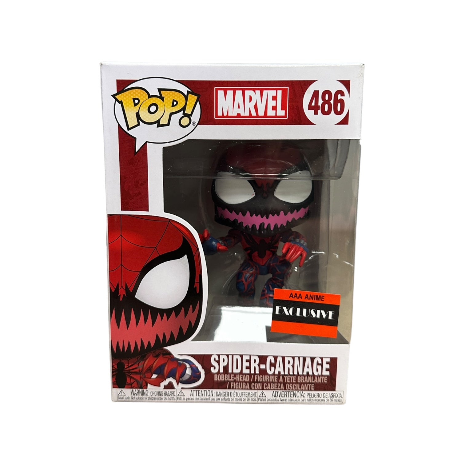 Spider-Carnage #486 Funko Pop! - Marvel - AAA Anime Exclusive - Condition 8.75/10