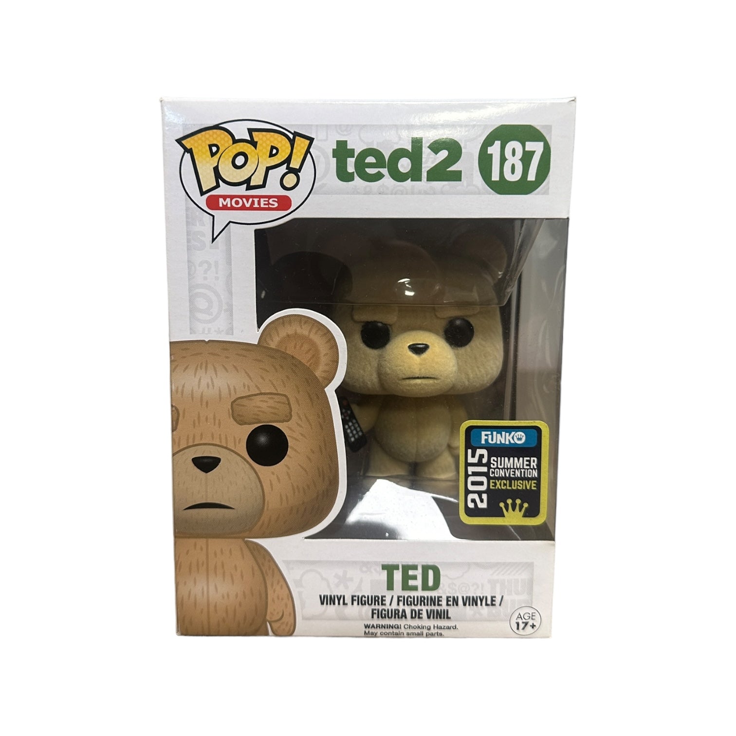 Ted #187 (Flocked) Funko Pop! - Ted 2 - SDCC 2015 Shared Exclusive - Condition 7.5/10