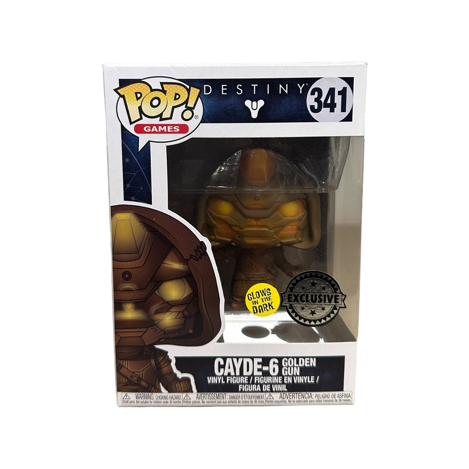 Cayde-6 Golden Gun #341 (Glows in the Dark) Funko Pop! - Destiny - Exclusive - Condition 8.5/10