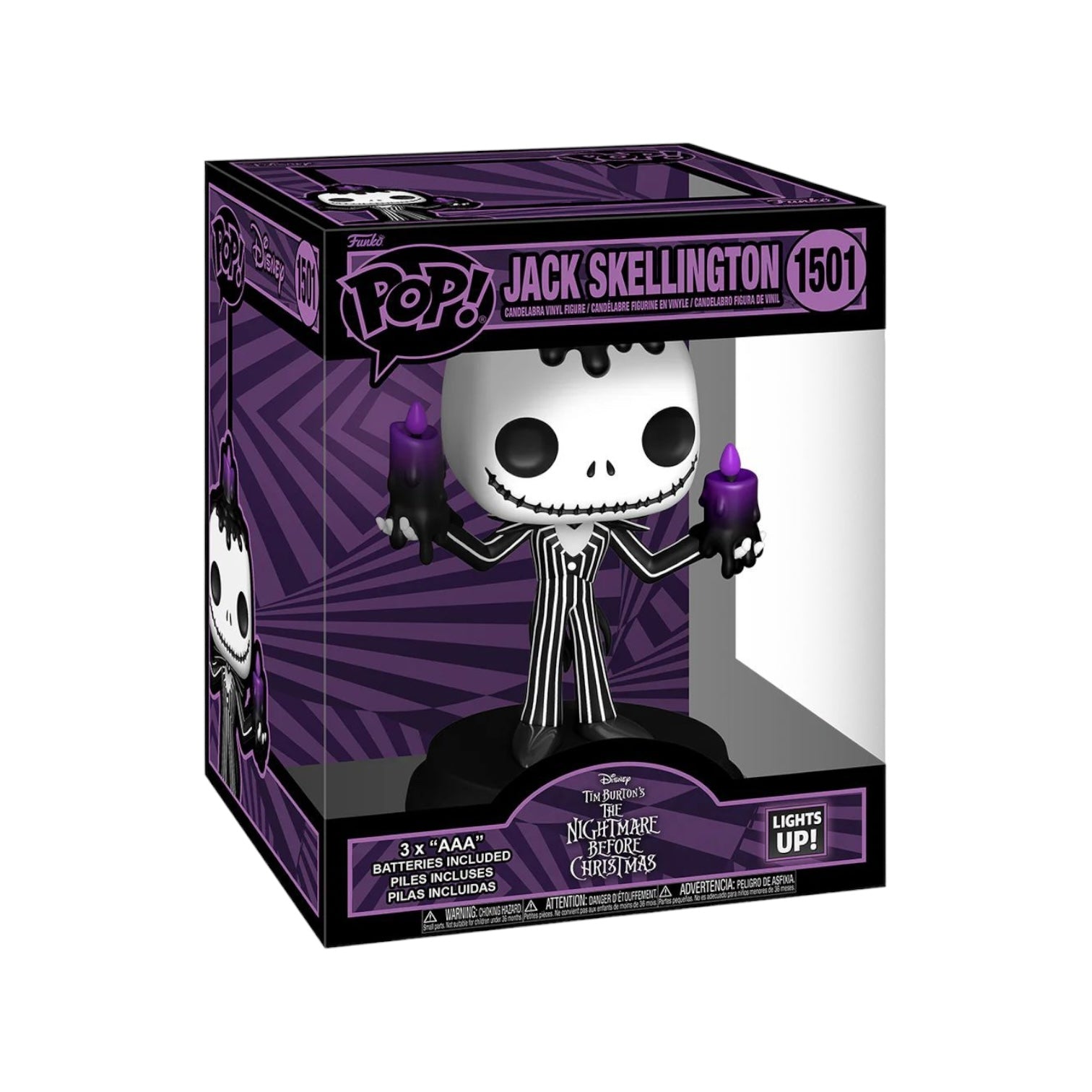 Jack Skellington #1501 (Lights Up) Deluxe Funko Pop! - The Nightmare Before Christmas