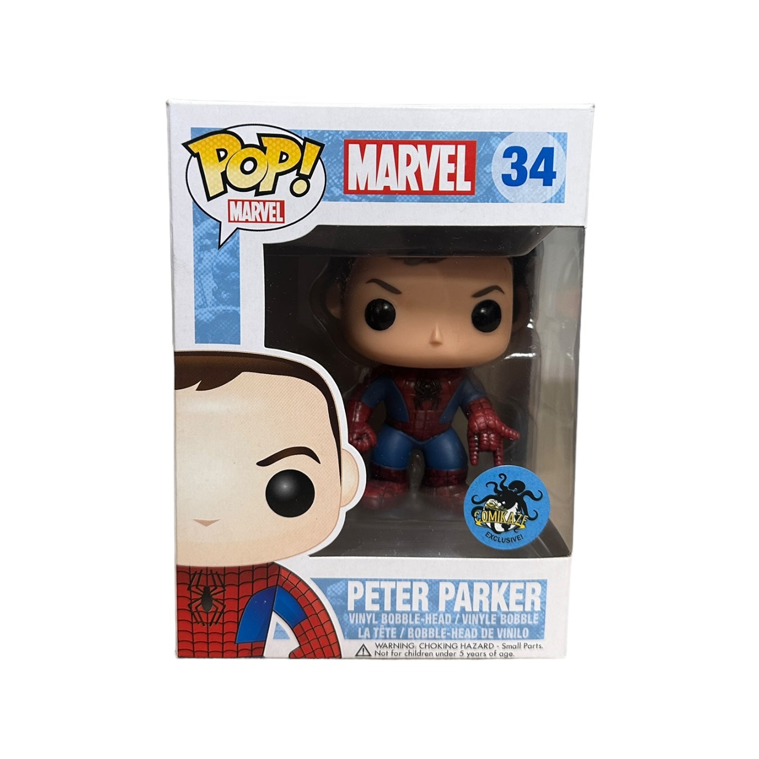 Peter Parker #34 (Unmasked) Funko Pop! - Marvel - LA Comic Con Exclusive - Condition 7.5/10