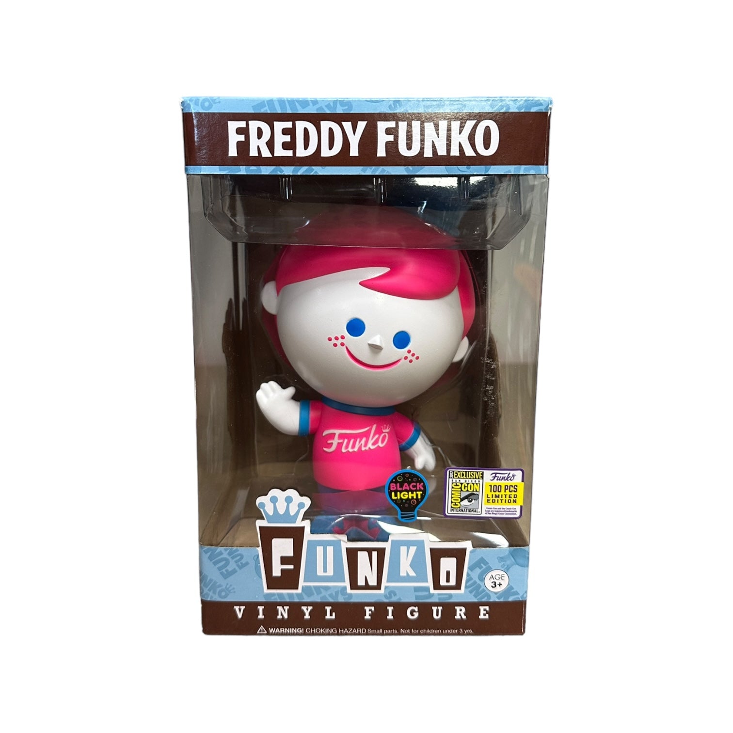 Freddy Funko Black Light (White & Pink) Funko Retro Vinyl Figure! - SDCC 2017 Exclusive LE100 Pcs - Condition 8/10