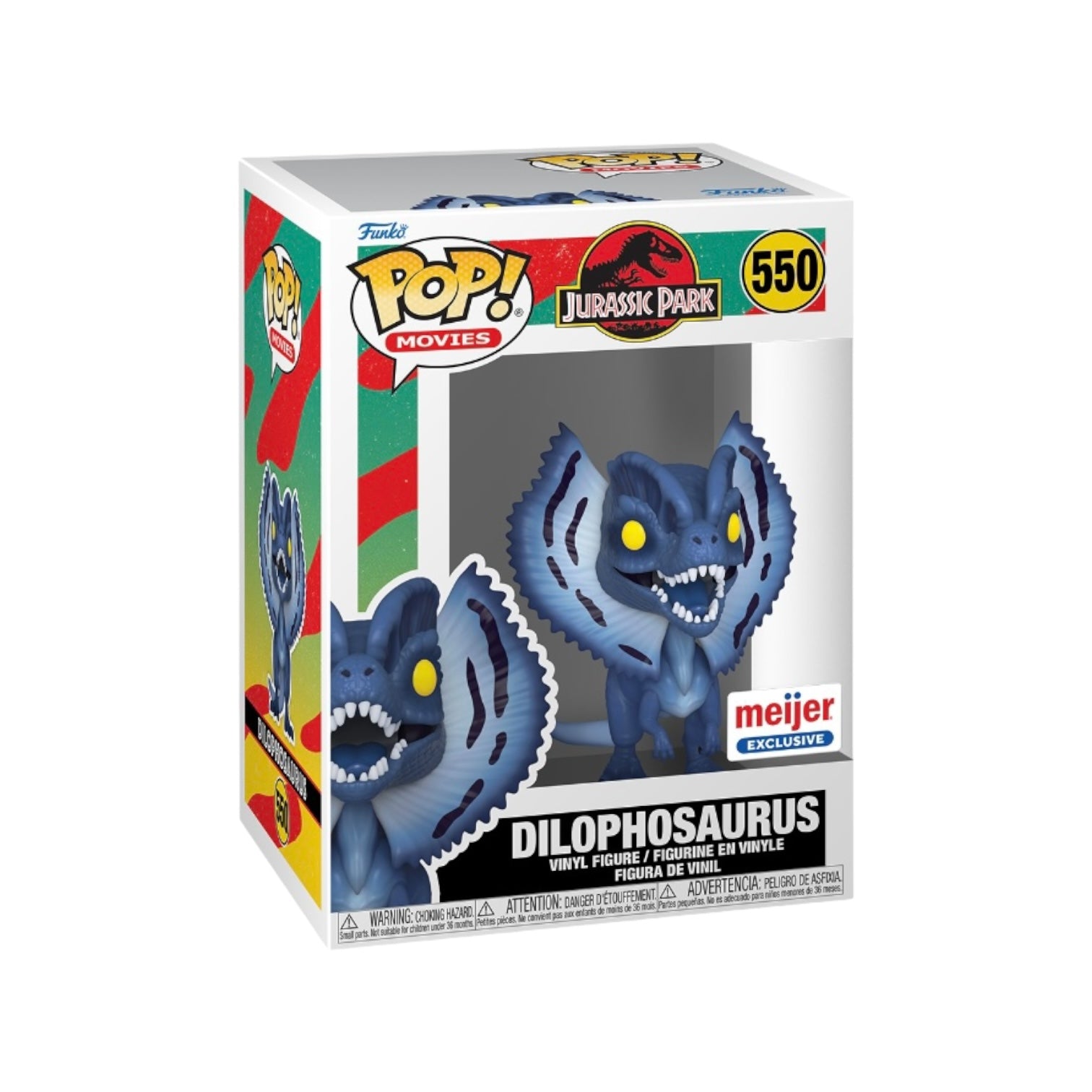 Dilophosaurus #550 (Moonlight) Funko Pop! - Jurassic Park - Meijer Exclusive