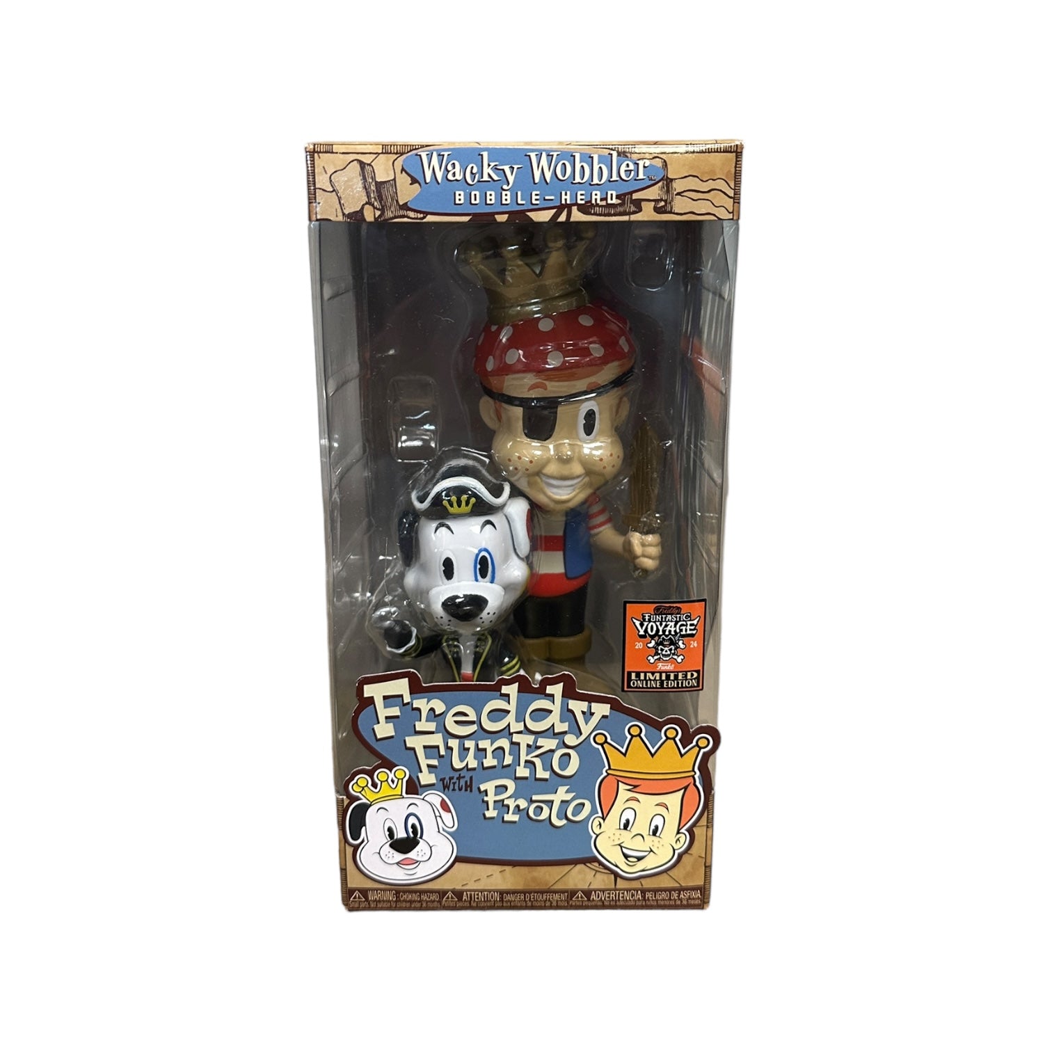 Freddy Funko with Proto Funko Wacky Wobbler - Freddy's Funtastic Voyage 2024 Online Edition