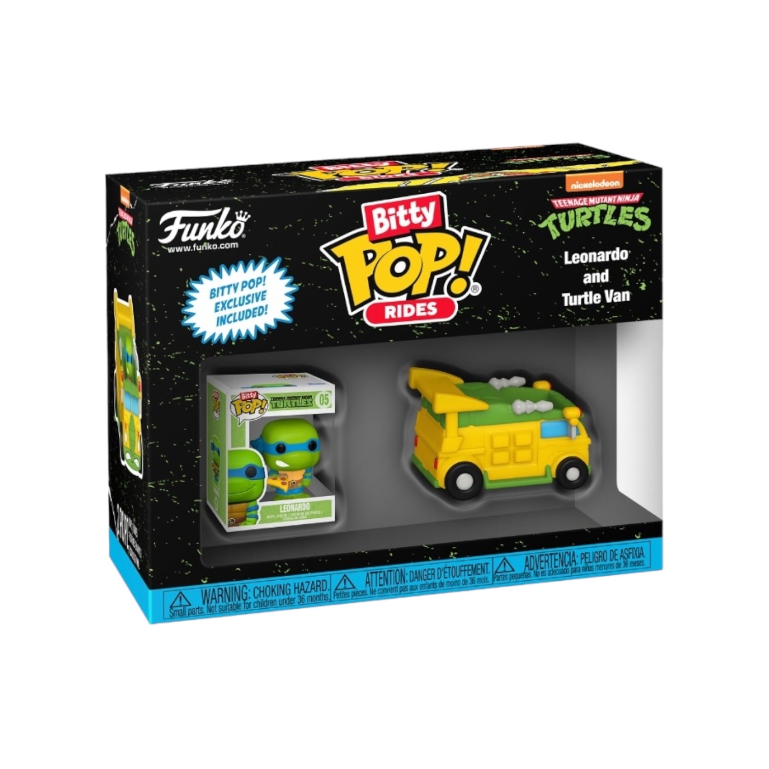 Leonardo and Turtle Van  Funko Bitty Rides Pop! - Teenage Mutant Ninja Turtles - Coming Soon