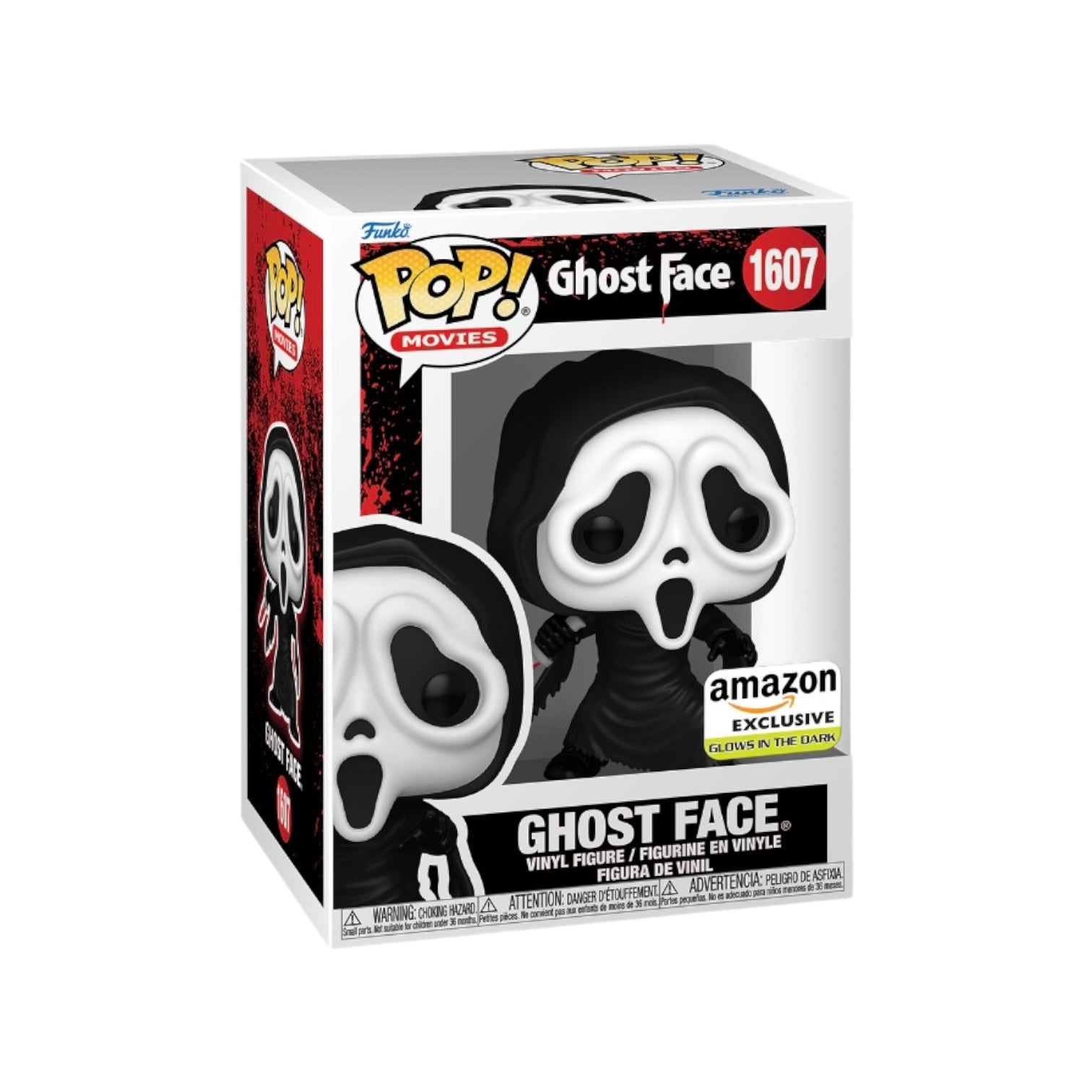 Ghost Face #1607 (Glows in the Dark) Funko Pop! - Ghost Face - Amazon Exclusive