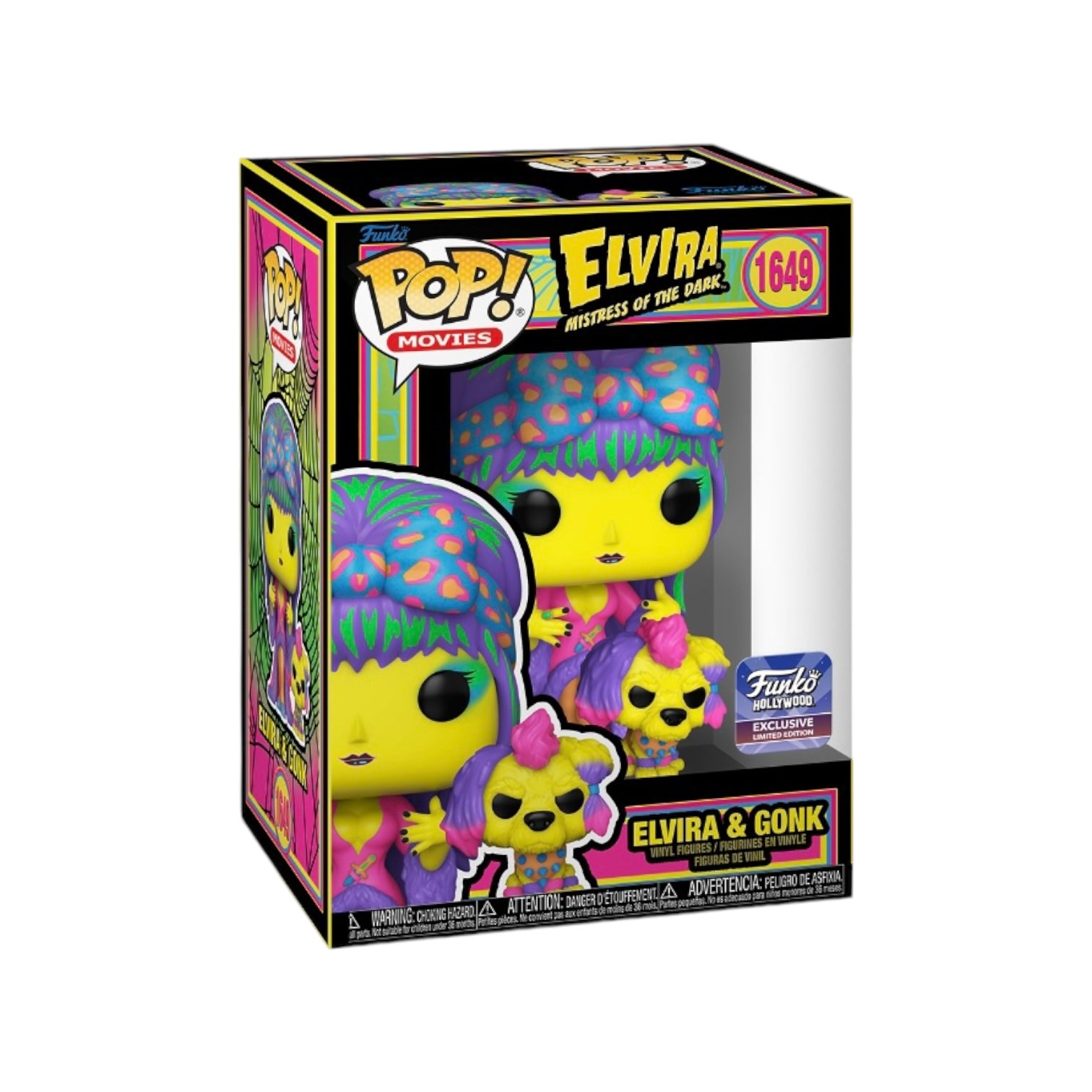 Elvira & Gonk (Black Light) | Elvira: Mistress Of The Dark | Funko ...