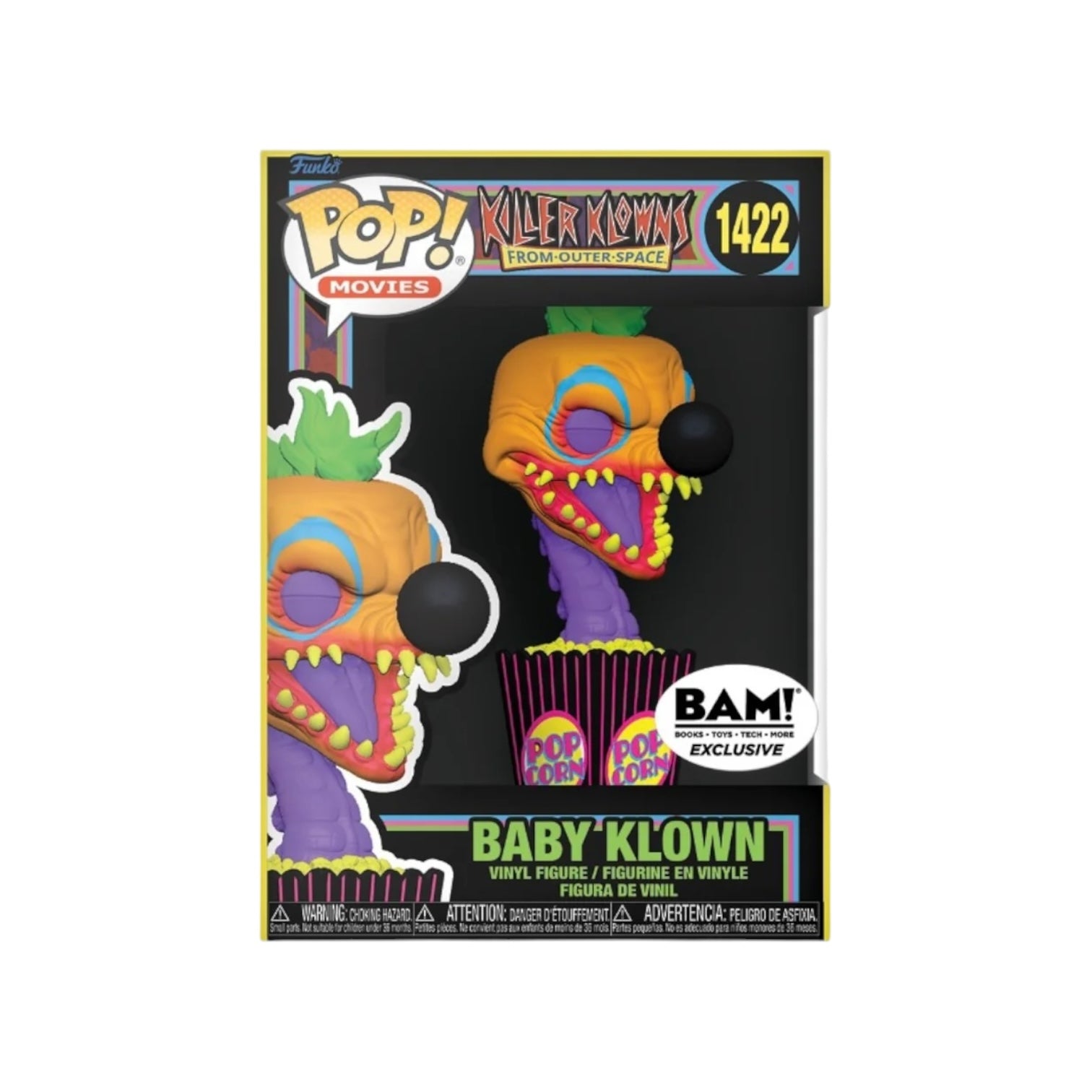 Baby Klown #1422 (Black Light) Funko Pop! - Killer Klowns From Outer Space - Bam! Exclusive