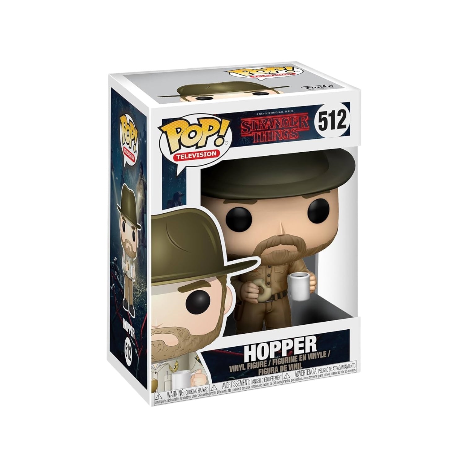 Hopper [w/ Donut] #512 Funko Pop! - Stranger Things