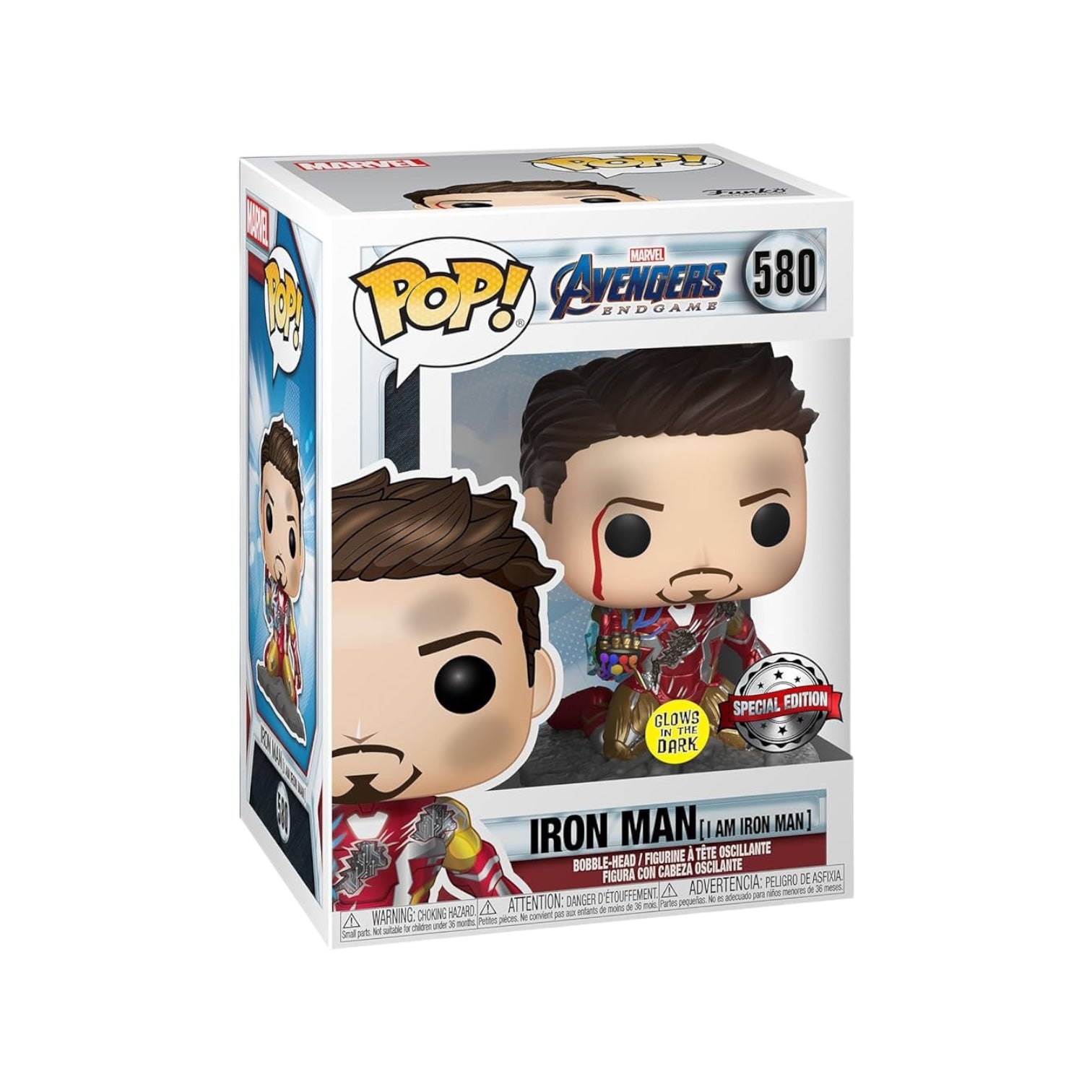 Iron Man [I Am Iron Man] #580 (Glows in the Dark) Funko Pop! - Avengers: Endgame - Special Edition