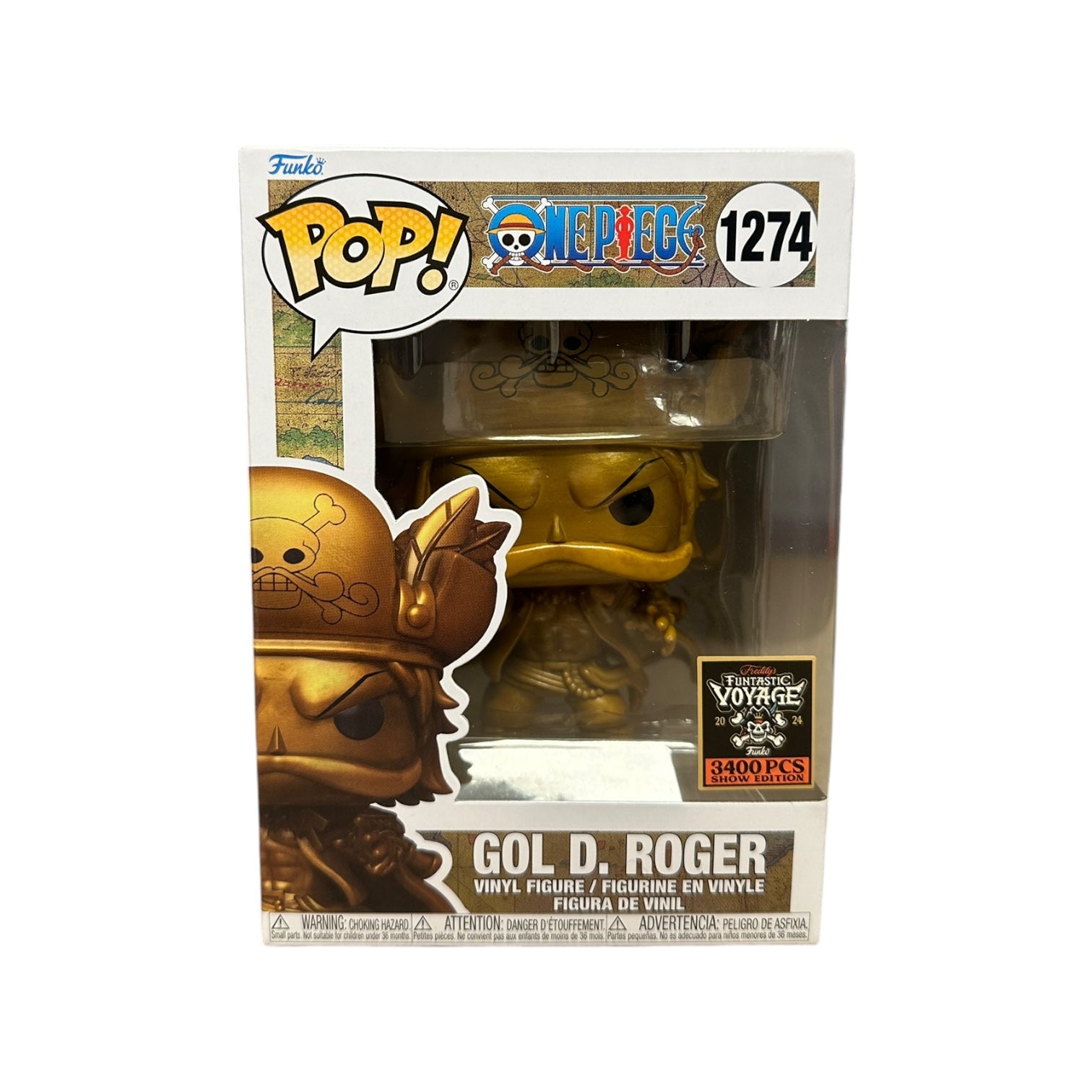 Gol D. Roger #1274 (Gold) Funko Pop! - One Piece - Freddy's Funtastic Voyage 2024 Show Edition LE3400 Pcs - Condition 9.5/10