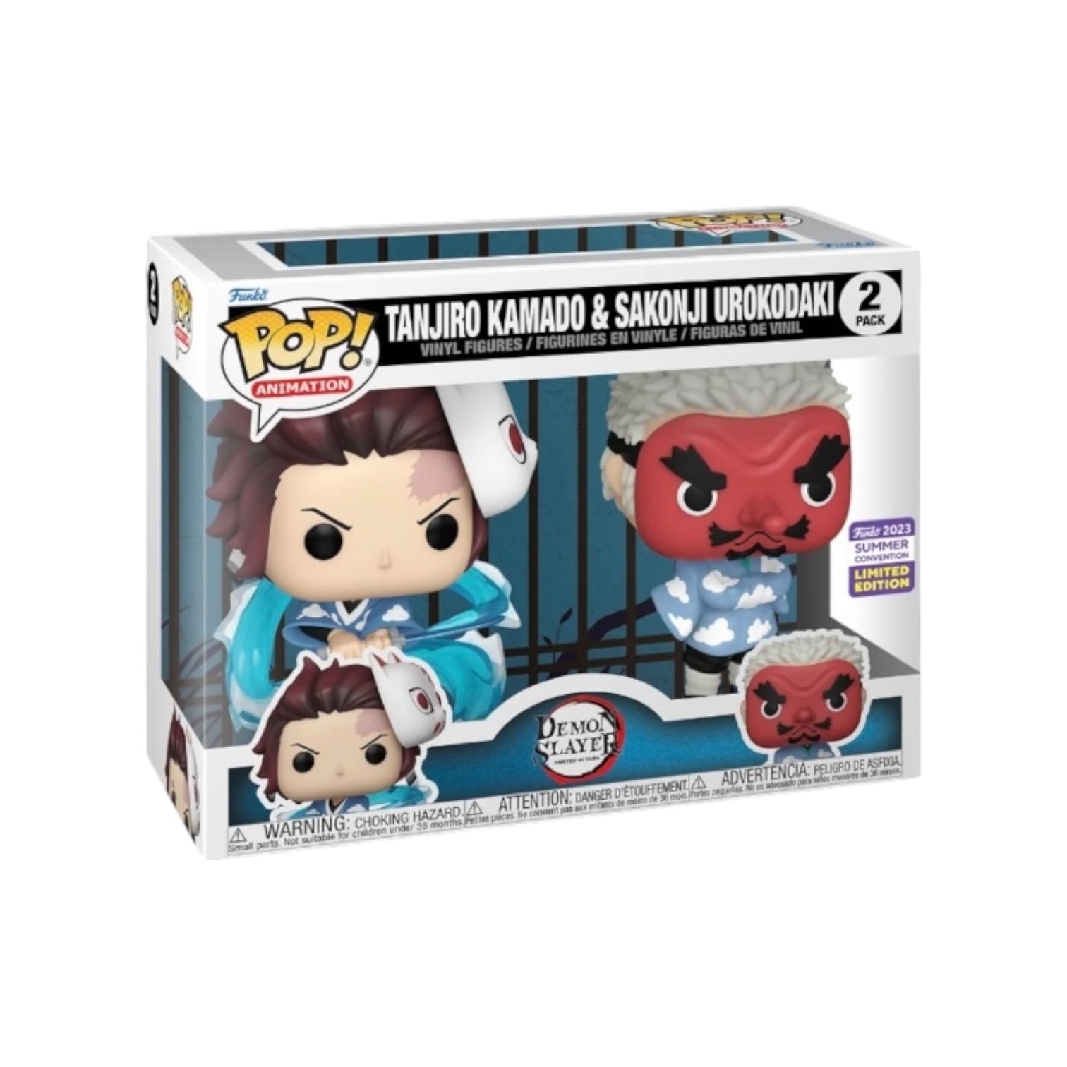 Tanjiro Kamado & Sakonji Urokodaki 2 Pack Funko Pop! - Demon Slayer - SDCC 2023 Shared Exclusive