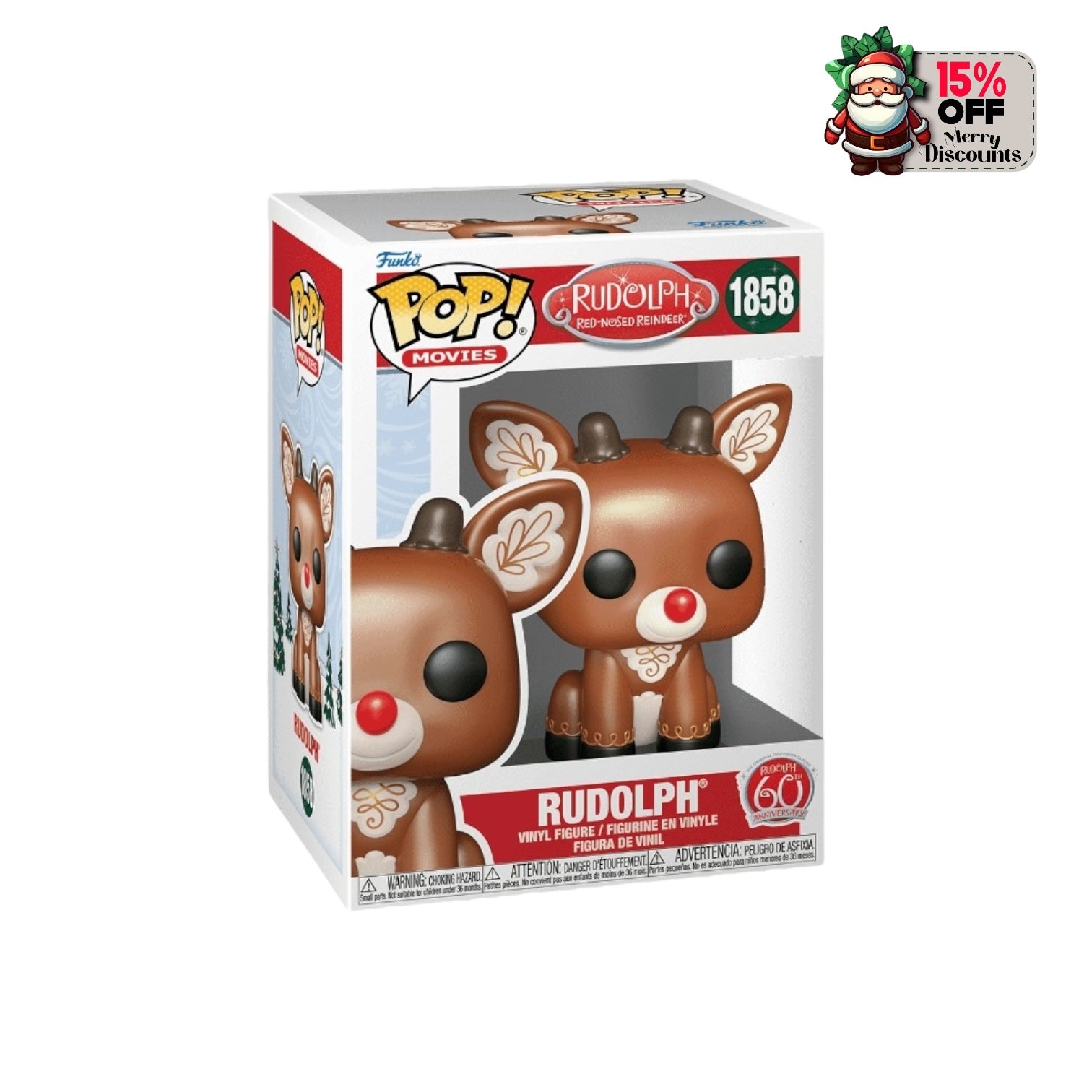 Rudolph #1858 Funko Pop! - Rudolph the Red Nose Reindeer 60th Anniversary