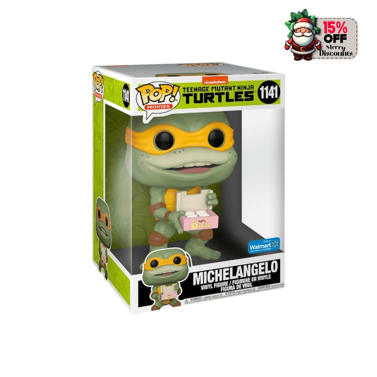 Michelangelo #1141 Deluxe 10” Funko Pop! Teenage Mutant Ninja Turtles, Walmart Exclusive