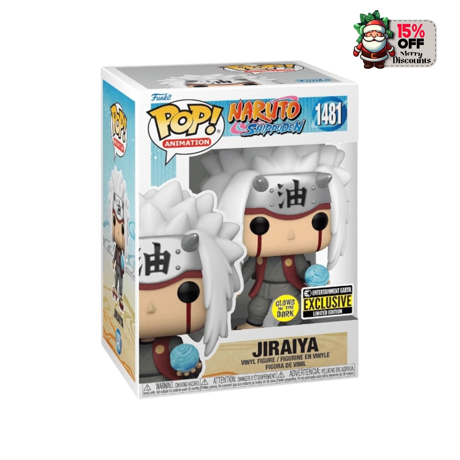 Jiraiya #1481 (Glows in the Dark) Funko Pop! - Naruto Shippuden - Entertainment Earth Exclusive