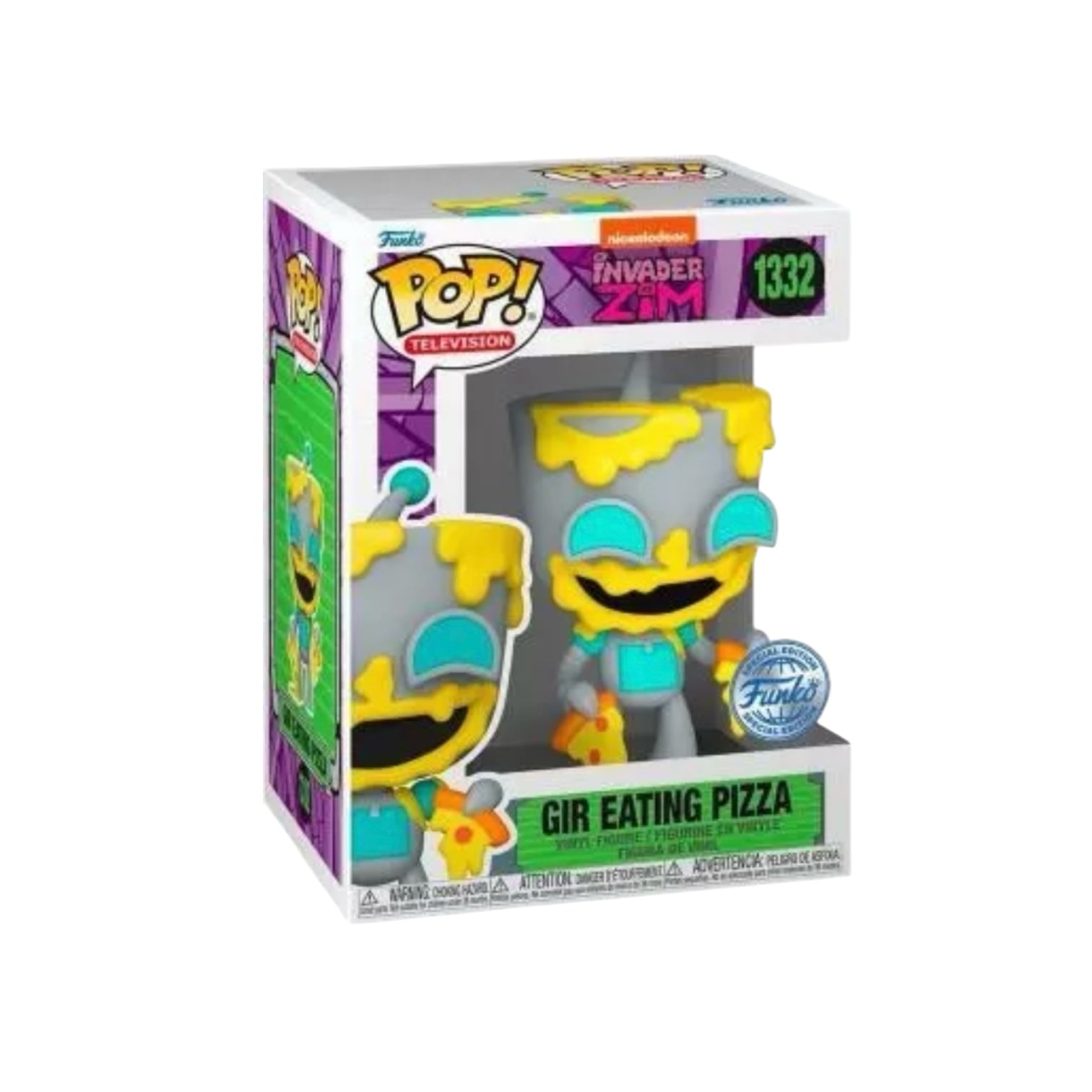 Gir Eating Pizza Funko Pop! #1332 - Invader Zim - Special Edition - Condition 8.5/10