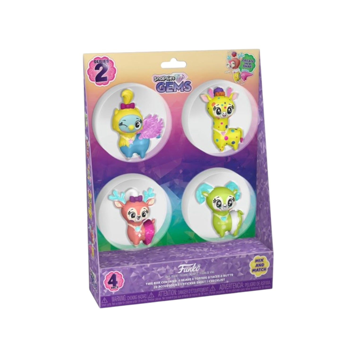 Snapies Gems (series 2) 4 pack - Funko