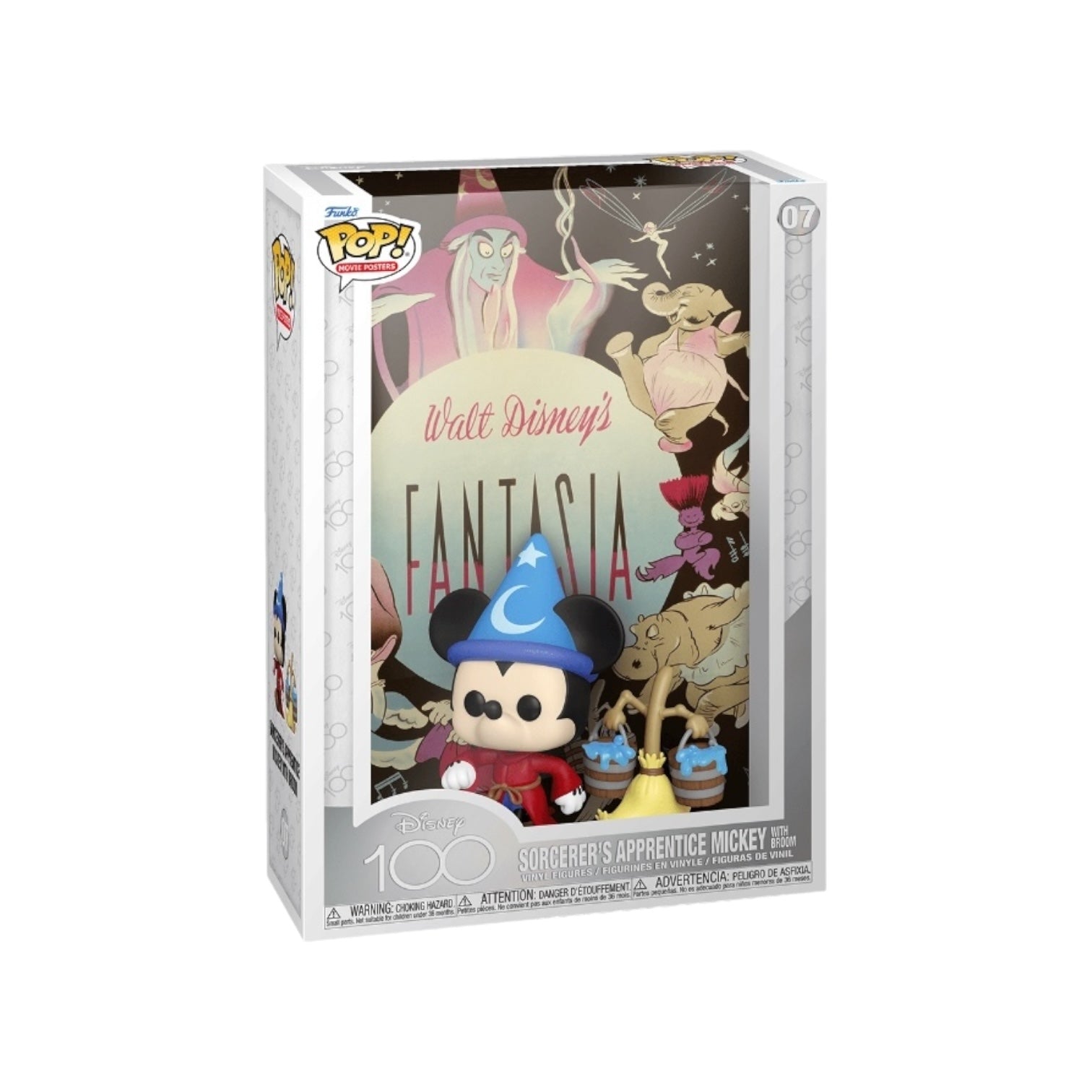 Sorcerer's Apprentice Mickey with broom #07 Movie Poster Funko Pop - Disney 100