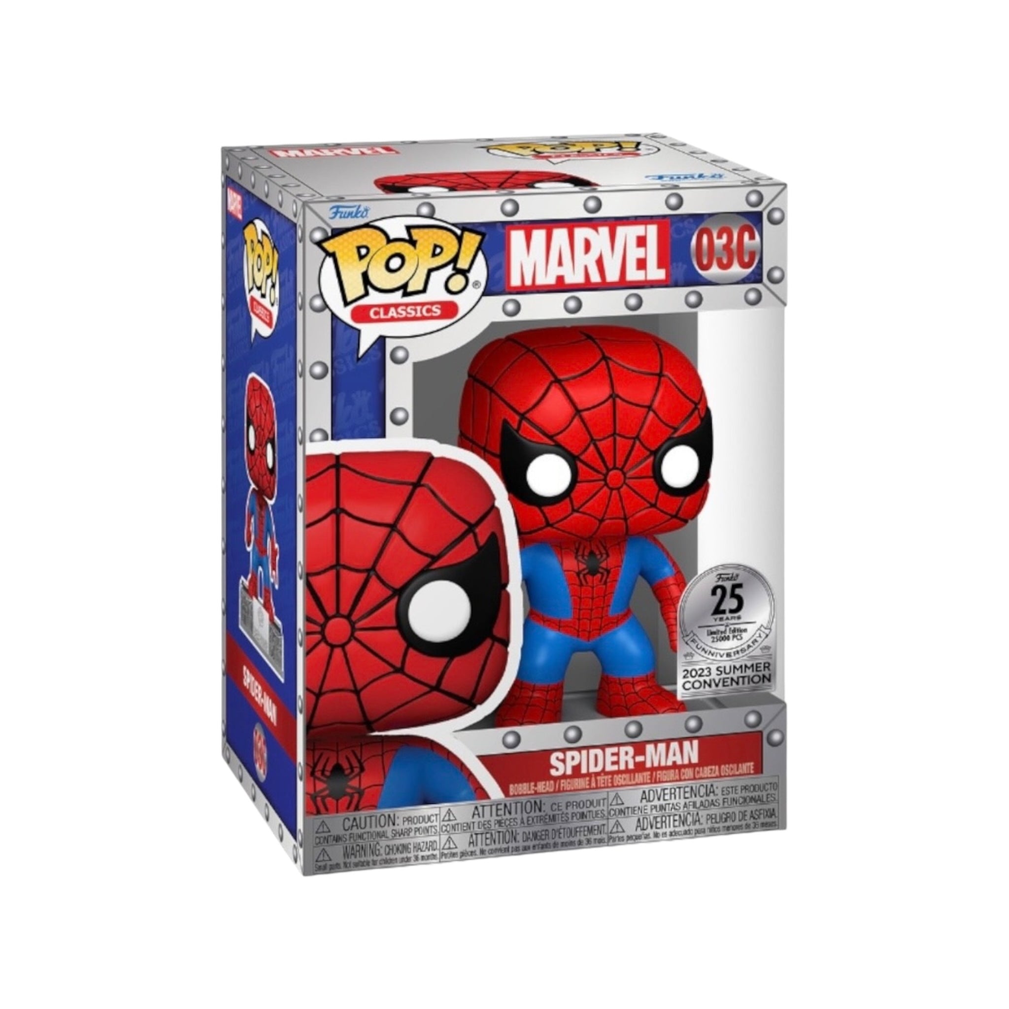 Spider-Man 25th Anniversary Funko Pop Classics! - Marvel - SDCC 2023 Shared Exclusive LE25000 Pcs - Sealed