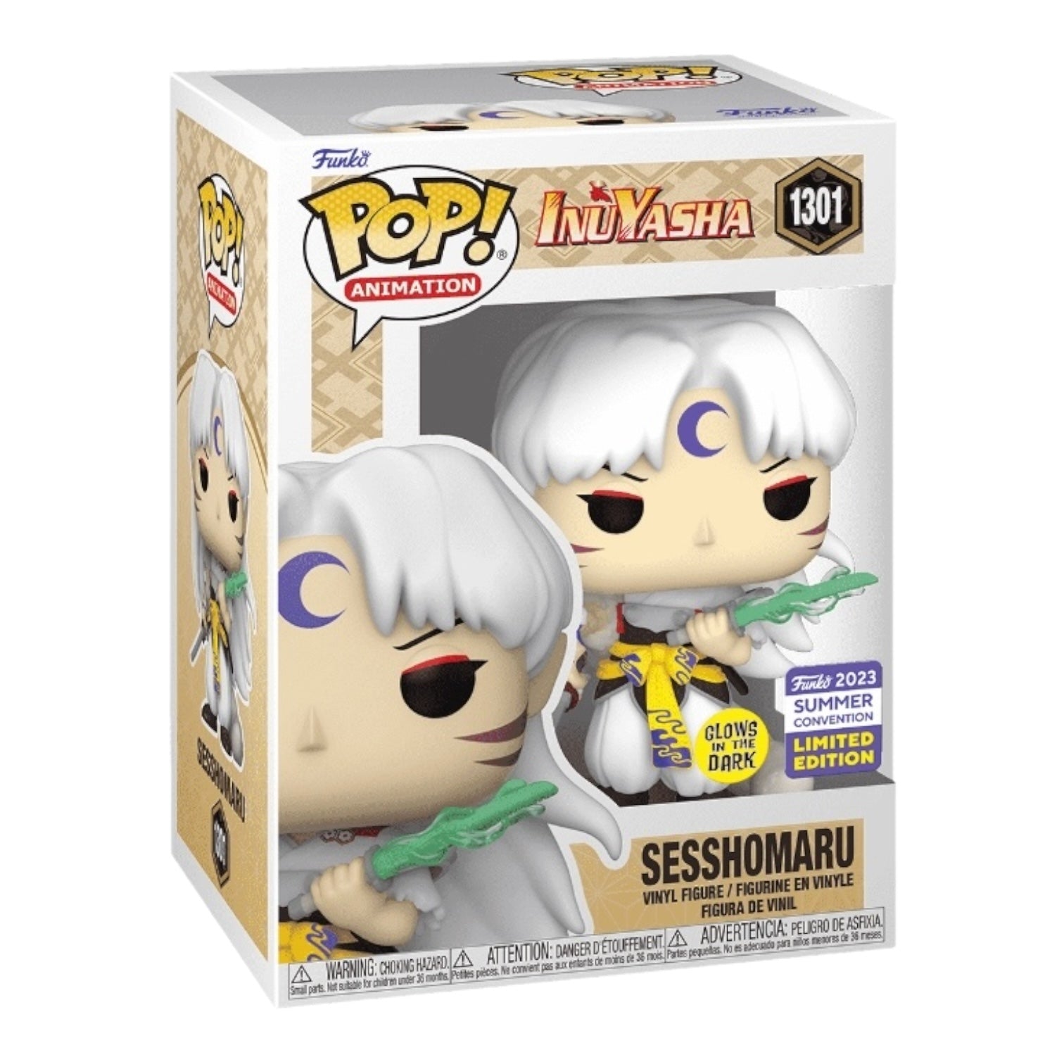 Sesshomaru #1301 (Glows in the Dark) Funko Pop! - Inuyasha - SDCC 2023 Shared Exclusive