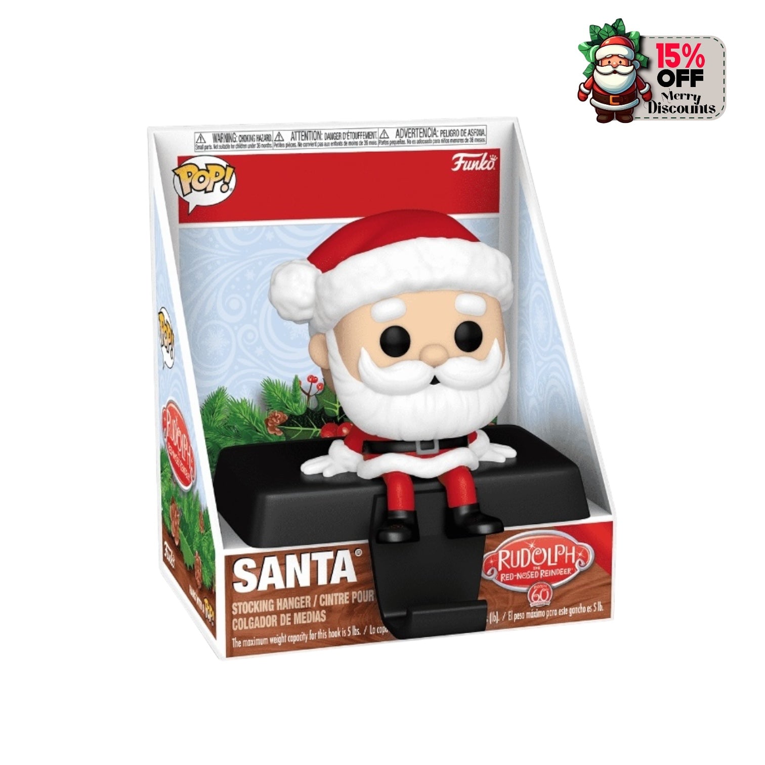 Santa - Rudolph the Red Nose Reindeer Funko Stocking Hanger