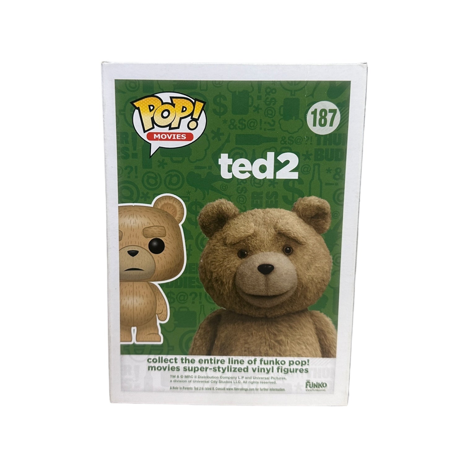 Ted #187 (Flocked) Funko Pop! - Ted 2 - SDCC 2015 Shared Exclusive - Condition 7.5/10