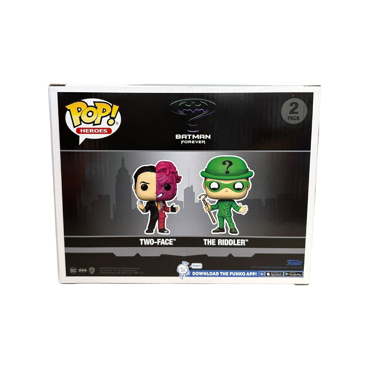 Two-Face & The Riddler (Glows in the Dark) 2 Pack Funko Pop! - Batman Forever - Amazon Exclusive - Condition 8.5/10