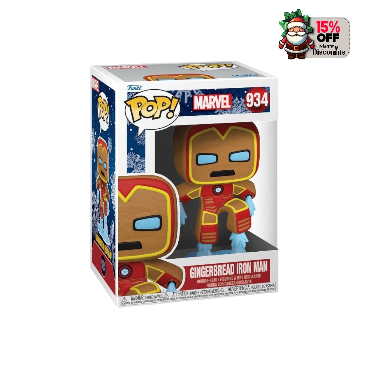 Gingerbread Iron Man #934 Funko Pop! - Marvel