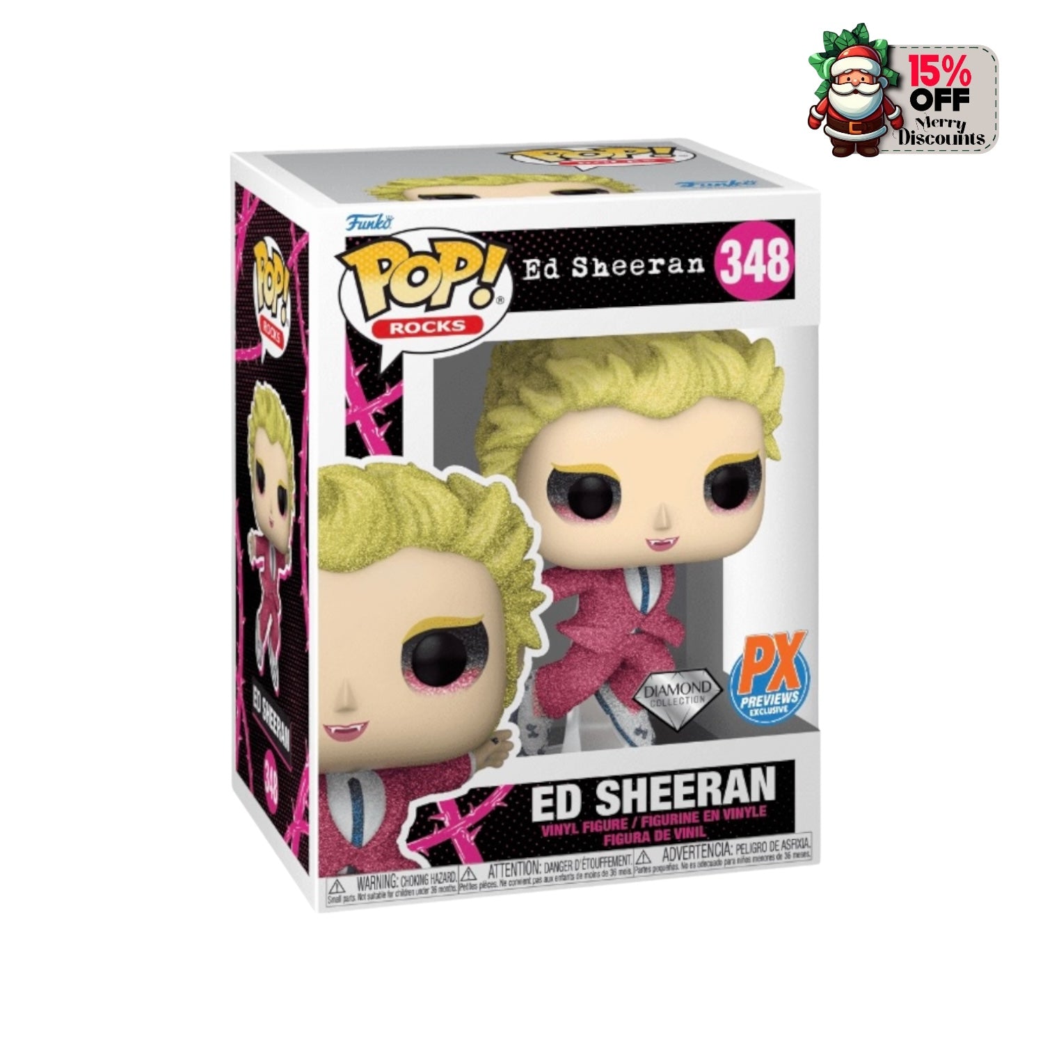 Ed Sheeran (Bad Habits) #348 (Diamond Collection) Funko Pop! - Rocks - PX Previews Exclusive