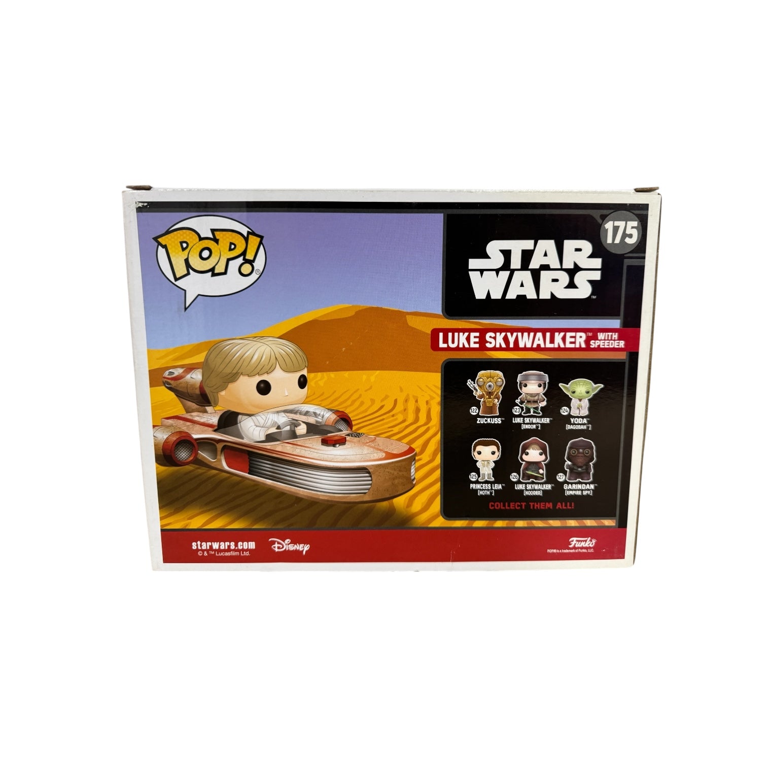 Luke Skywalker with Speeder  #175 Funko Pop! - Star Wars - Smugglers Bounty Exclusive - Condition 9/10