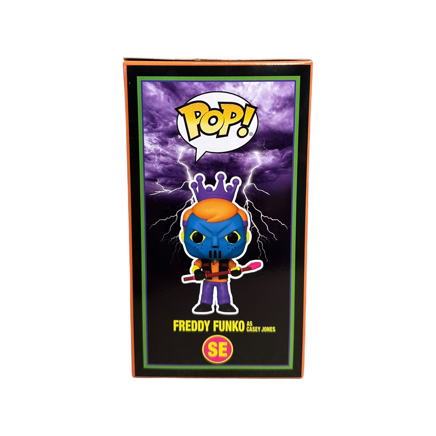 Freddy Funko as Casey Jones (Black Light) Funko Pop! - Teenage Mutant Ninja Turtles - Heavy Metal Halloween 2023 Exclusive LE2000 Pcs - Condition 7.5/10