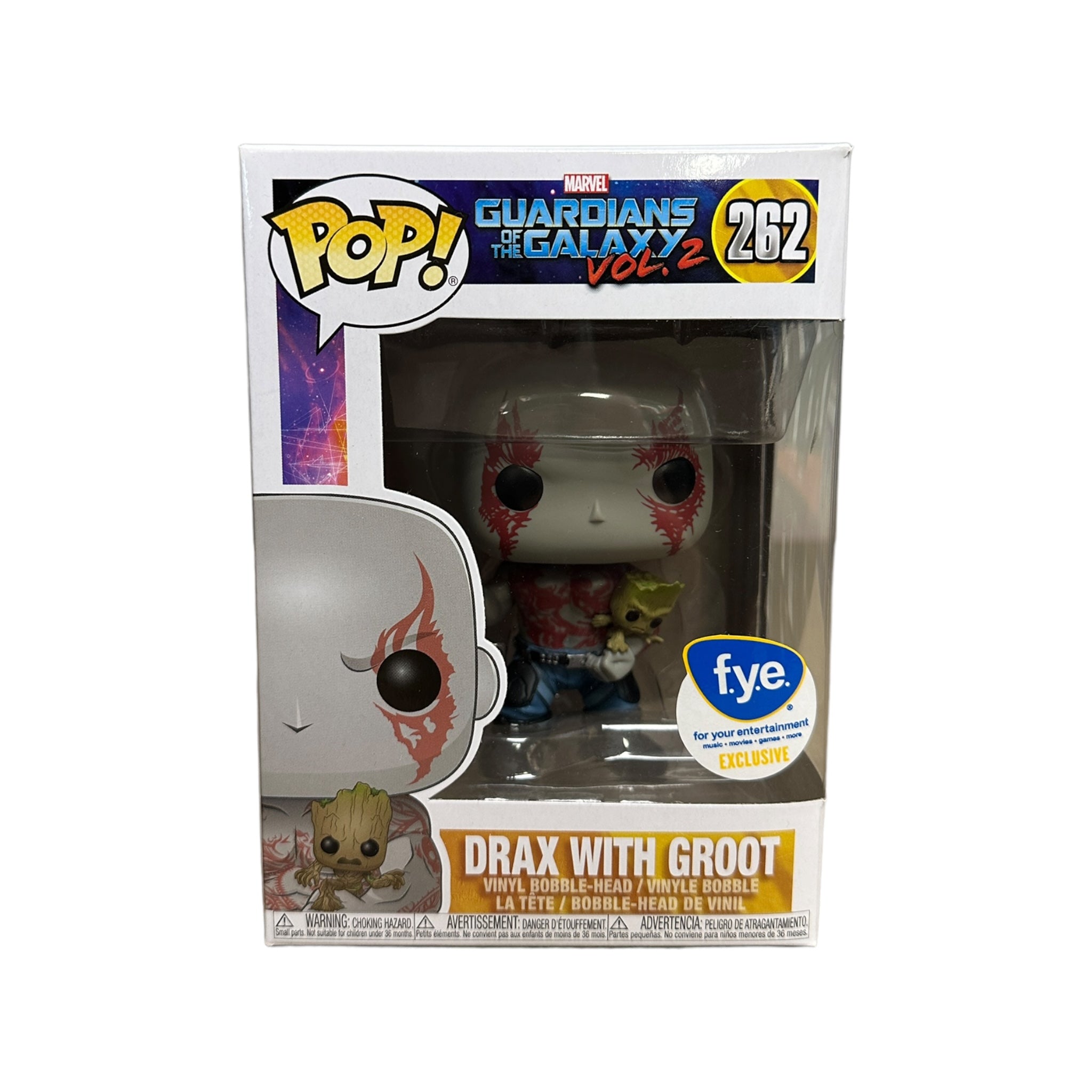 Drax with Groot #262 Funko Pop! - Guardians of The Galaxy Vol.2 - FYE Exclusive - Condition 9/10